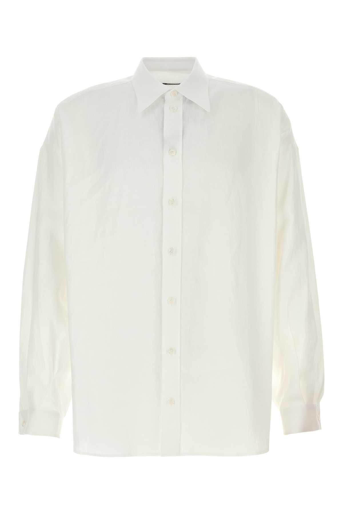 Dolce & Gabbana Linen Shirt in White