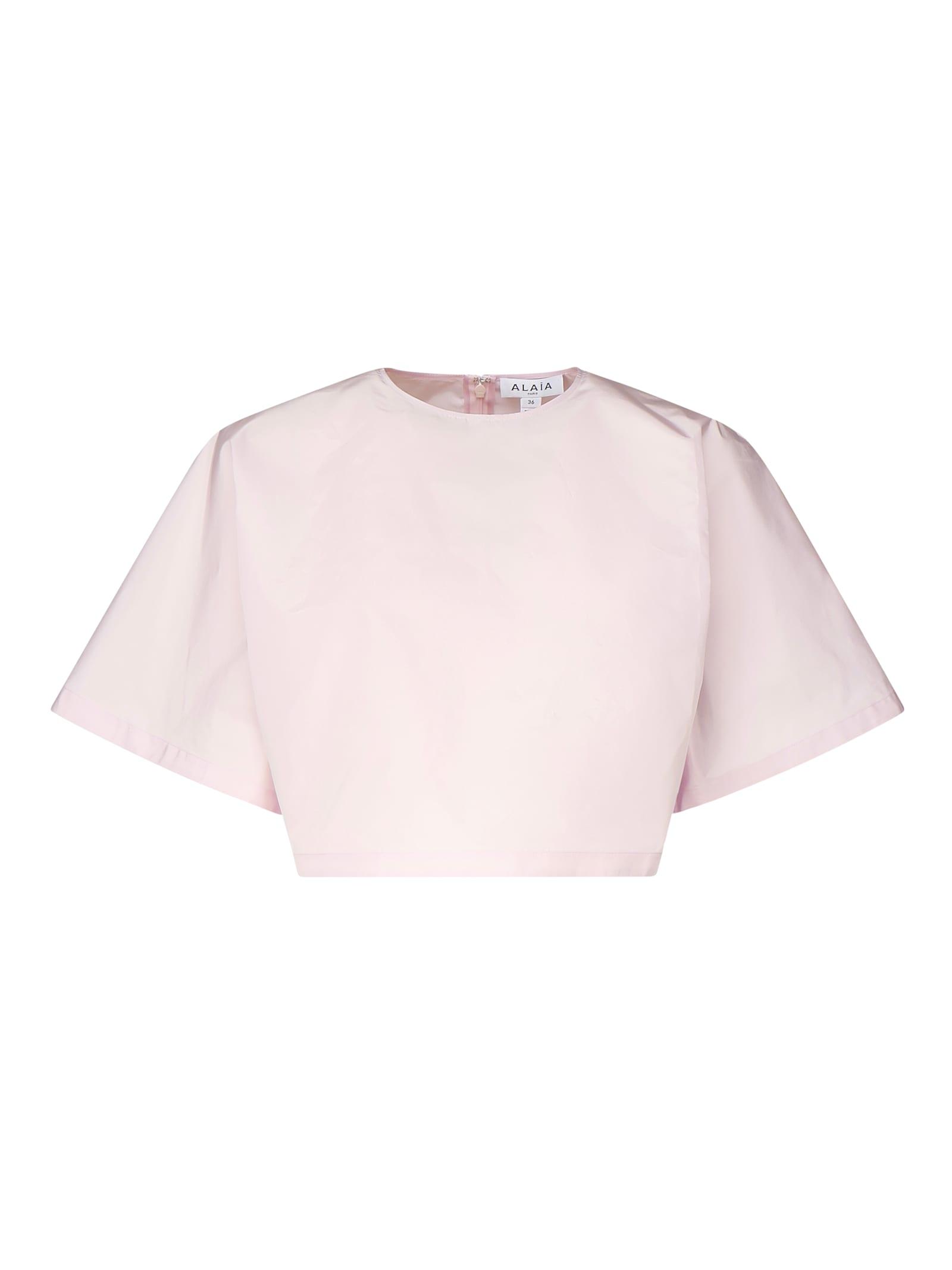 Alaia Taffetà Crop T-shirt
