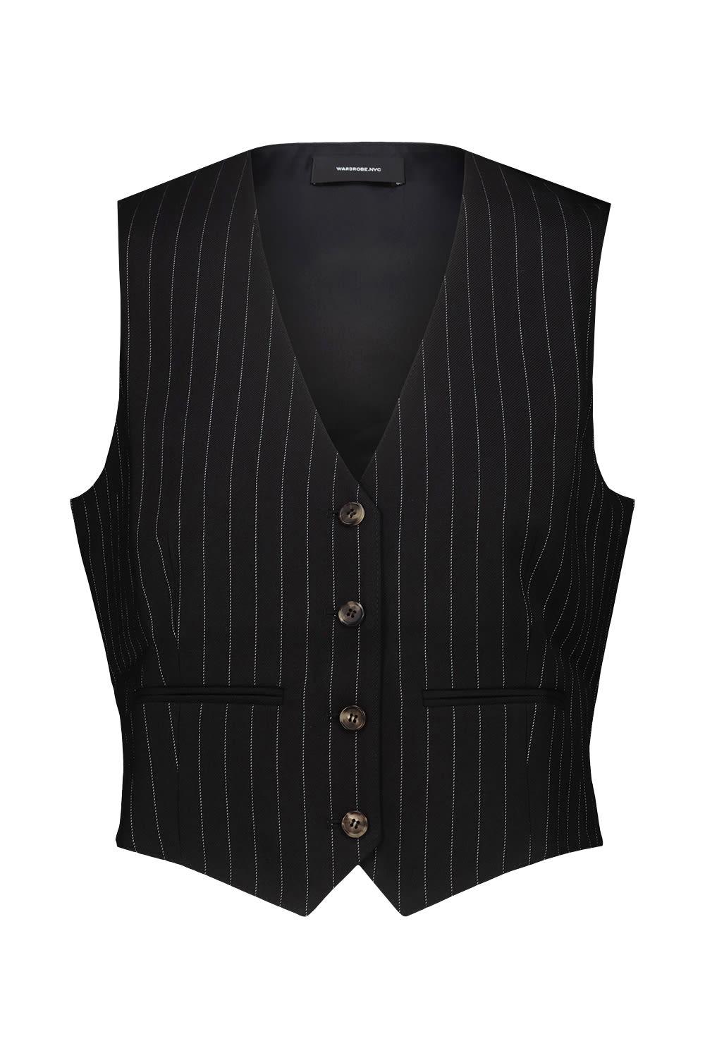 WARDROBE.NYC Classic Waistcoat Pinstripe