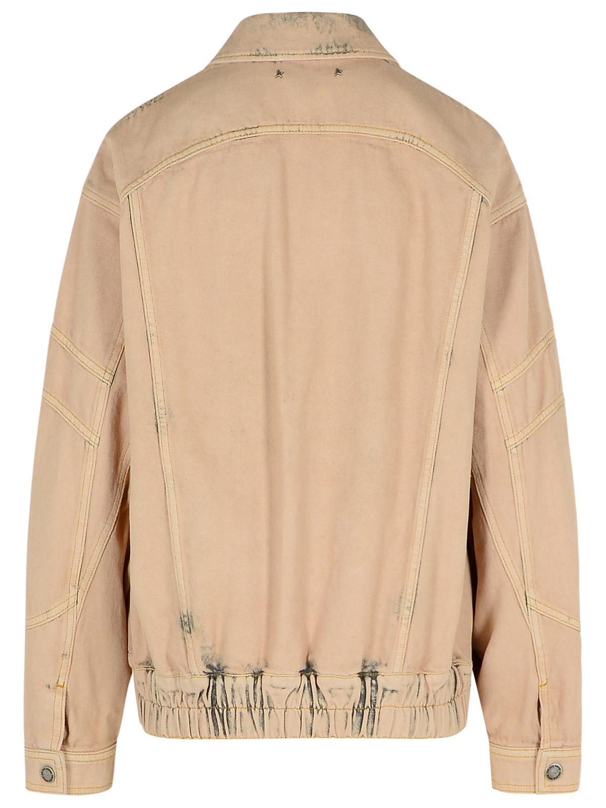 Golden Goose Women's Classic Cotton Jacket Design in Shadow Gray and Nancy Pink Cotton Bomber Jacket