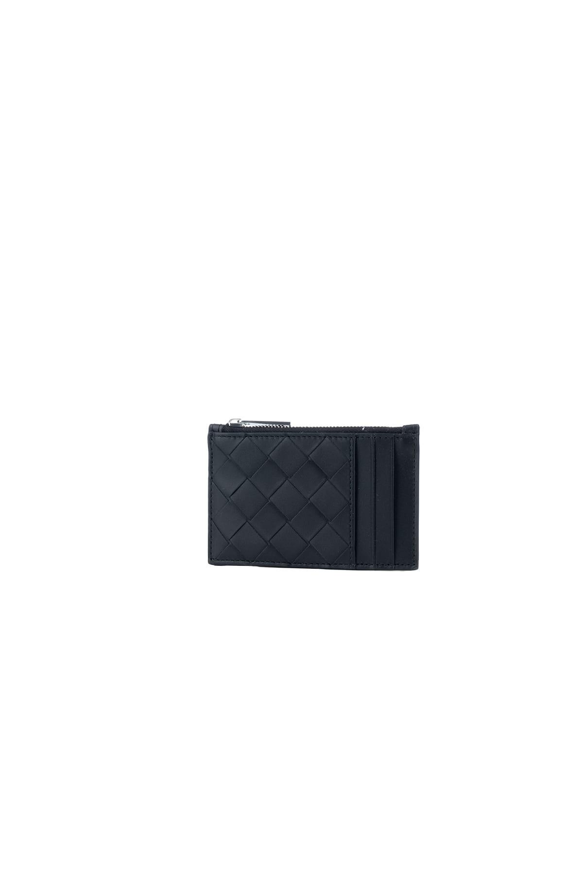 Bottega Veneta Men's Leather Card Holder in Black
