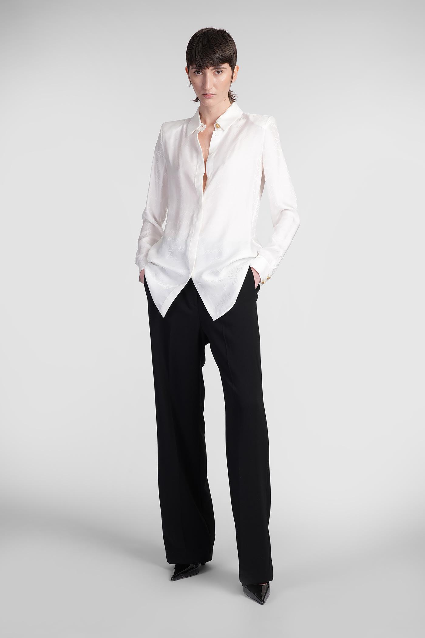 Balmain Shirt In White Viscose