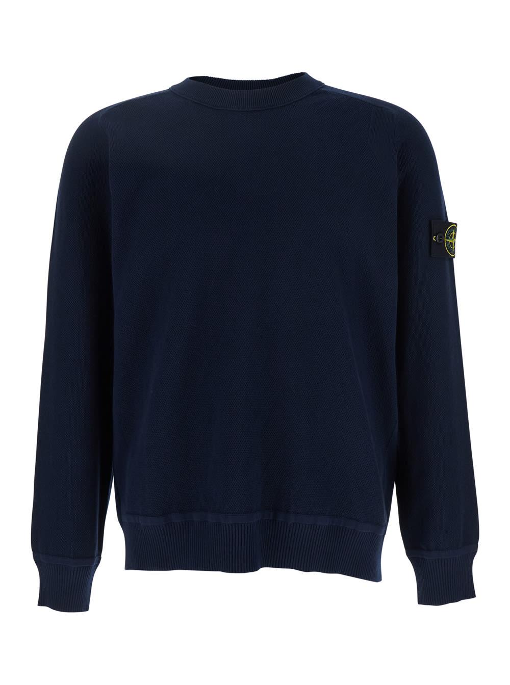 Stone Island Micro Stitch Sweatshirt in Blue