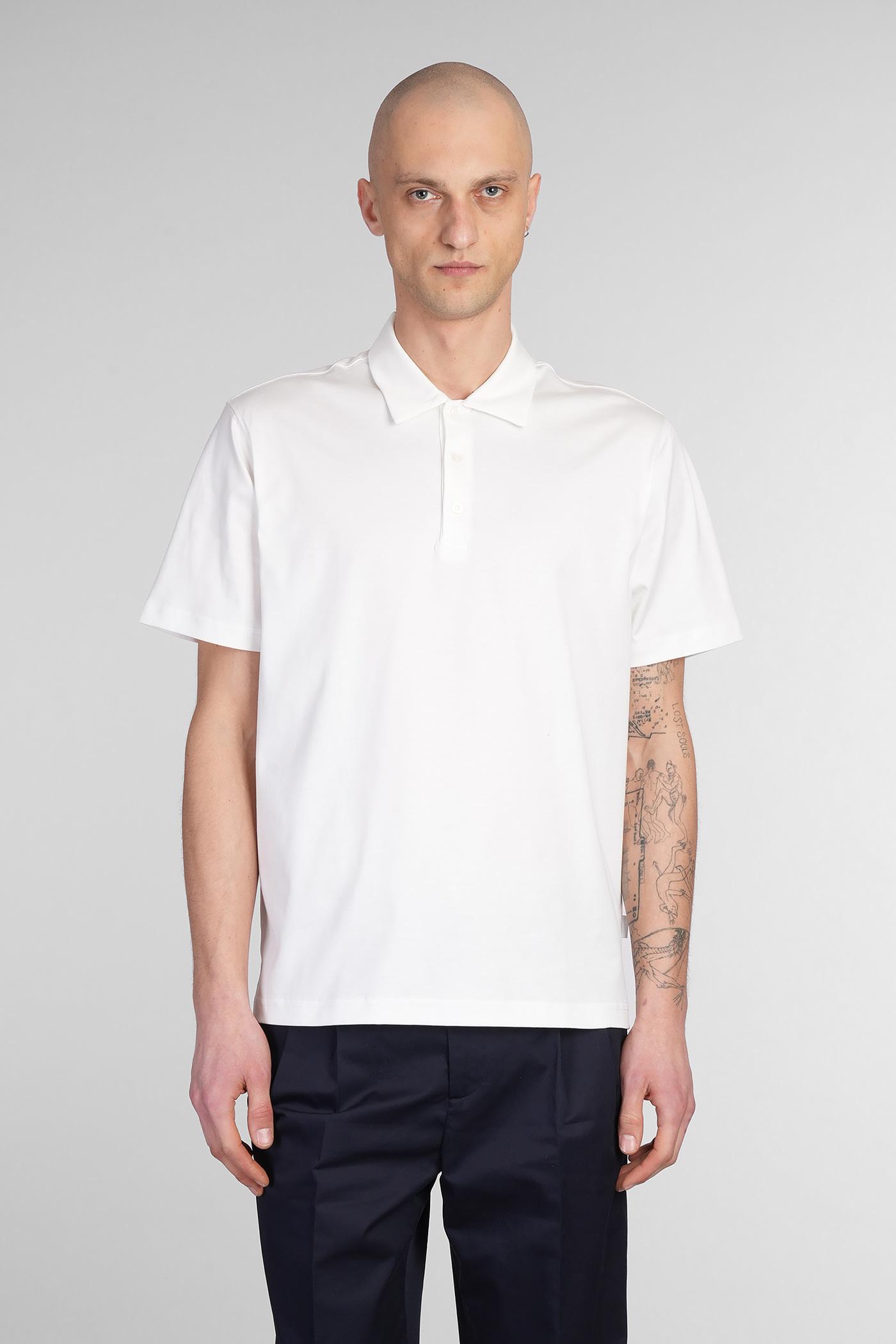 Lardini Polo in White Cotton