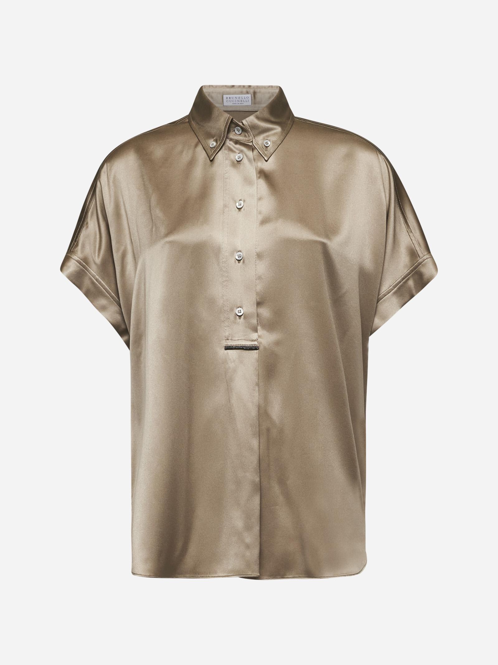 Brunello Cucinelli Women's Satin Monili Shirt