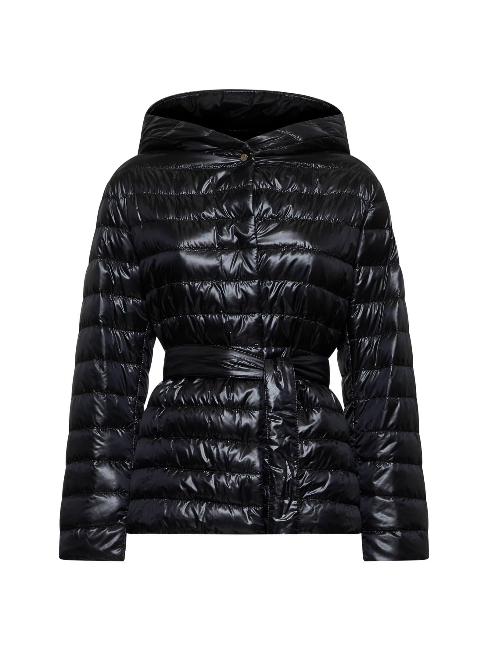 Herno Women's Nylon Short Down Jacket in Black