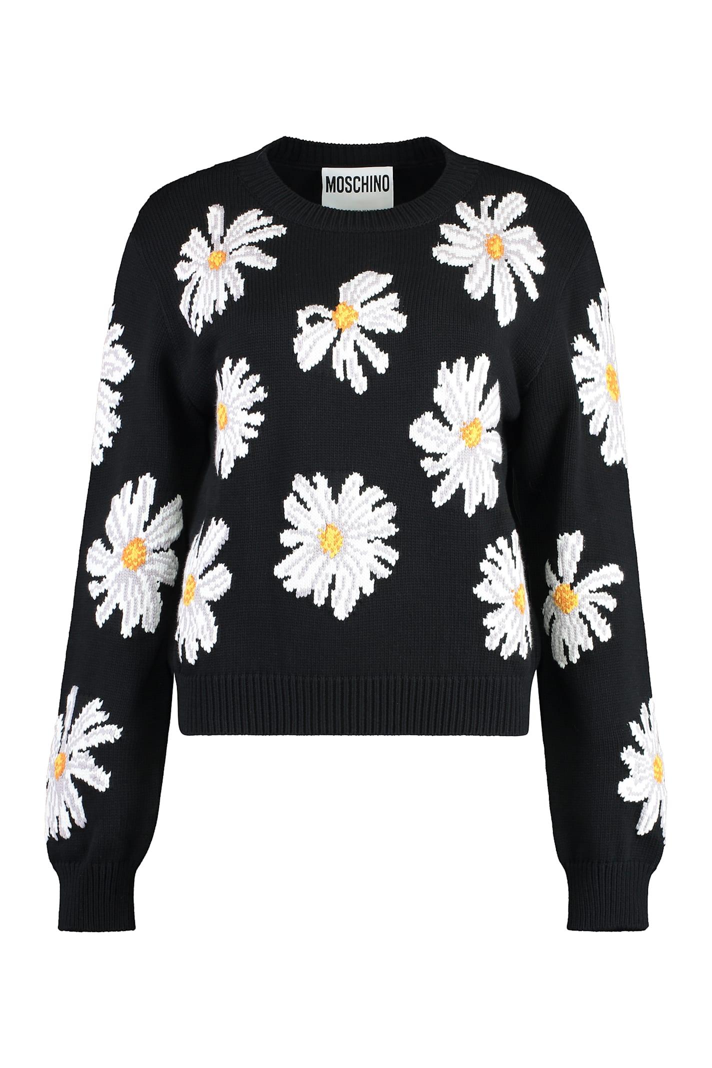 Moschino Cotton Blend Crew-neck Sweater