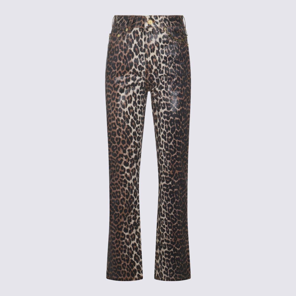Ganni Leopard Cotton Jeans