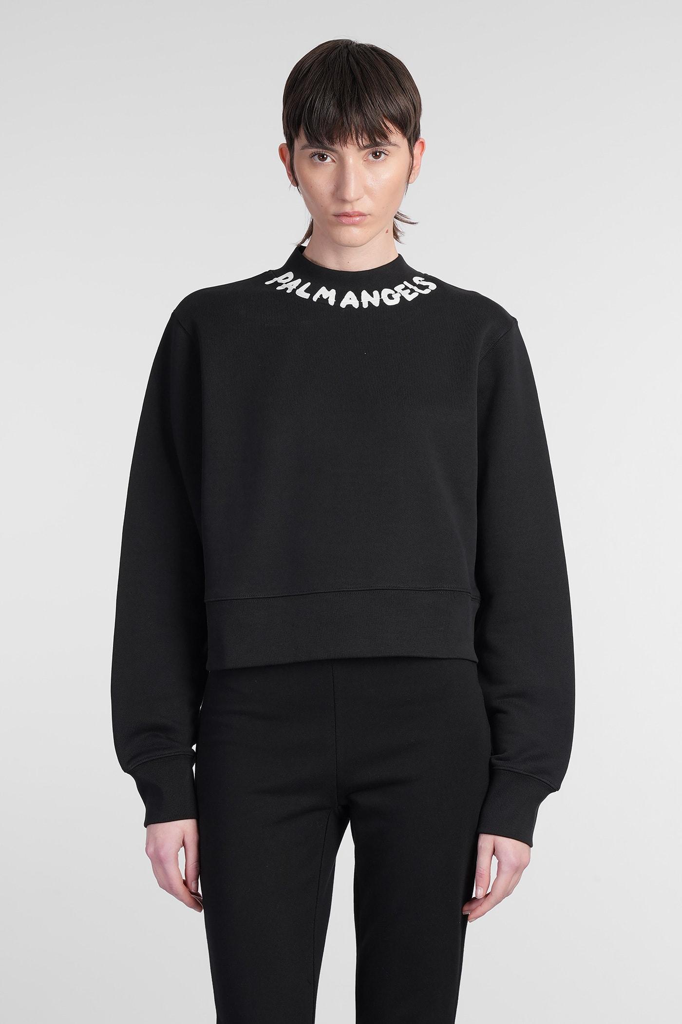 Palm Angels Sweatshirt in Black Cotton