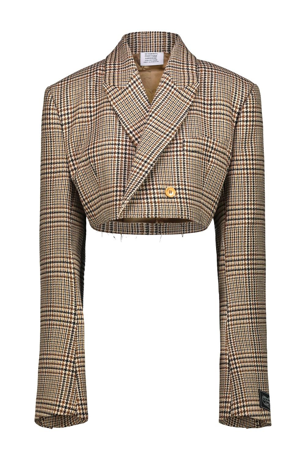 Vetements Cropped Deconstructed Tailored Jacket