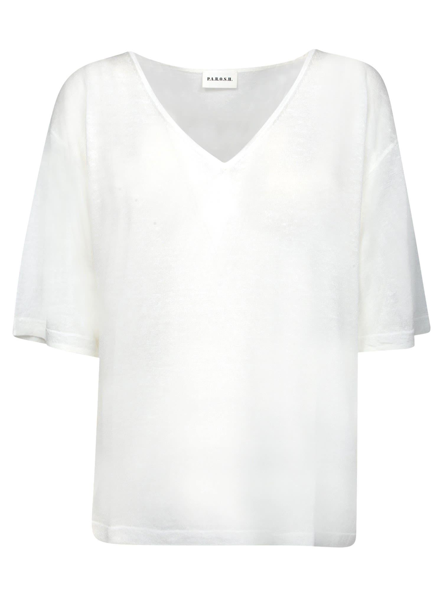 Parosh Babylon Ivory Linen/Viscose Sweater