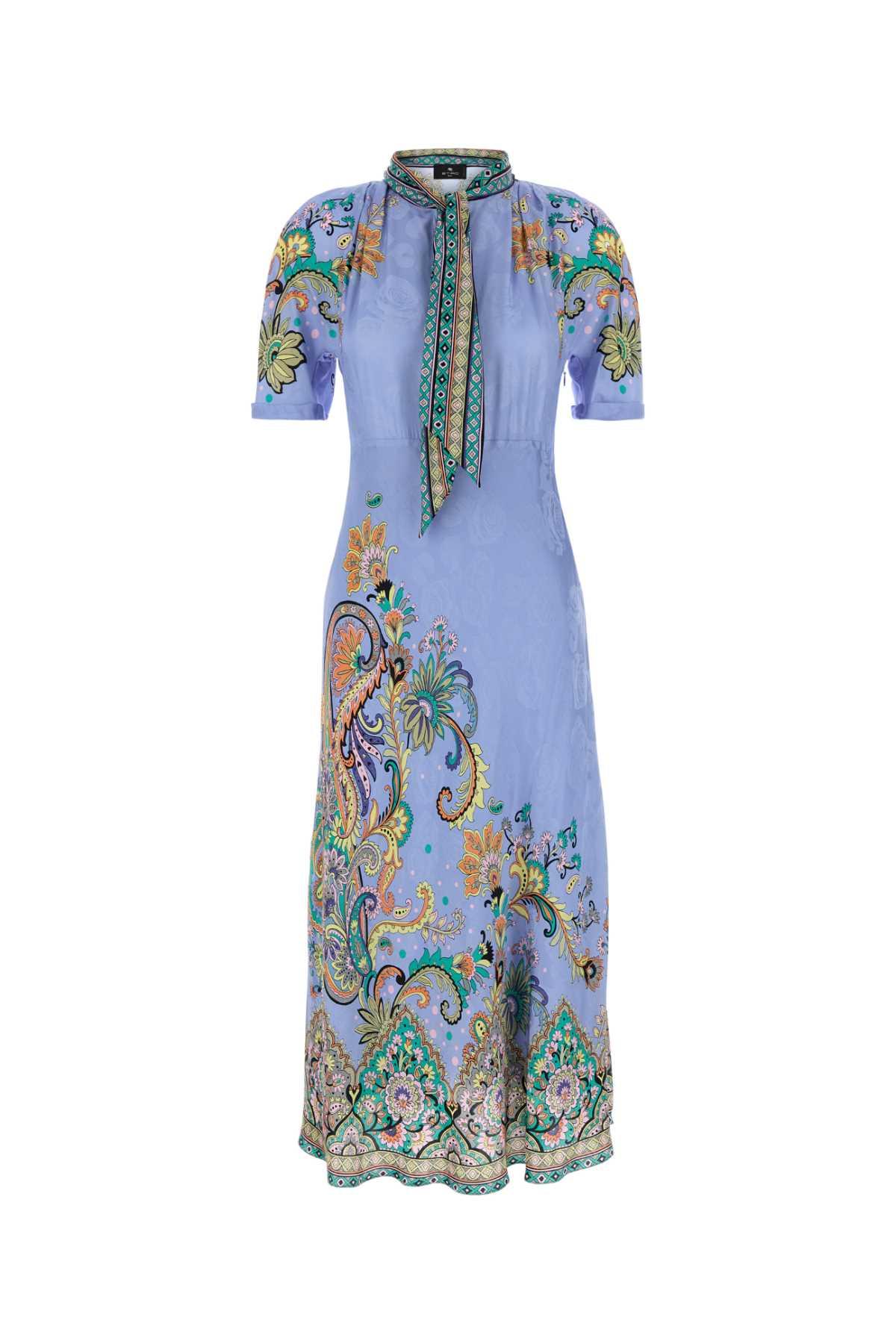 Etro Printed Satin Dress