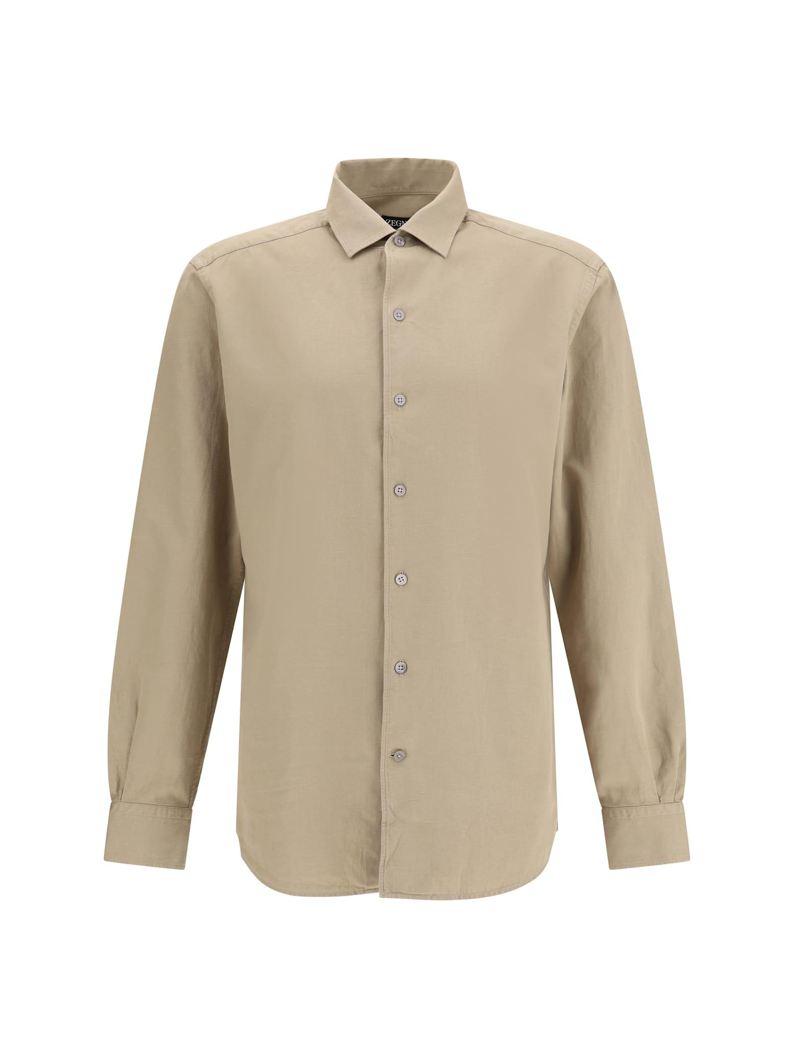 ZEGNA Cotton and Linen Shirt