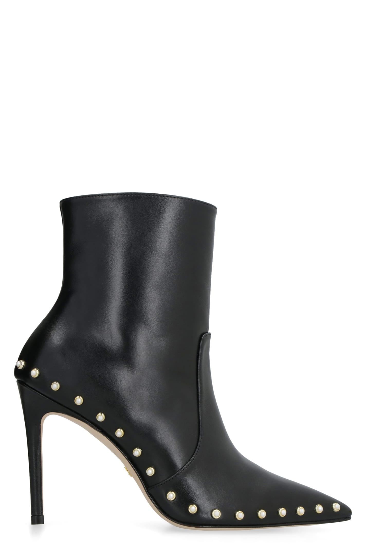 STUART WEITZMAN Stuart Leather Pointy-toe Ankle Boots