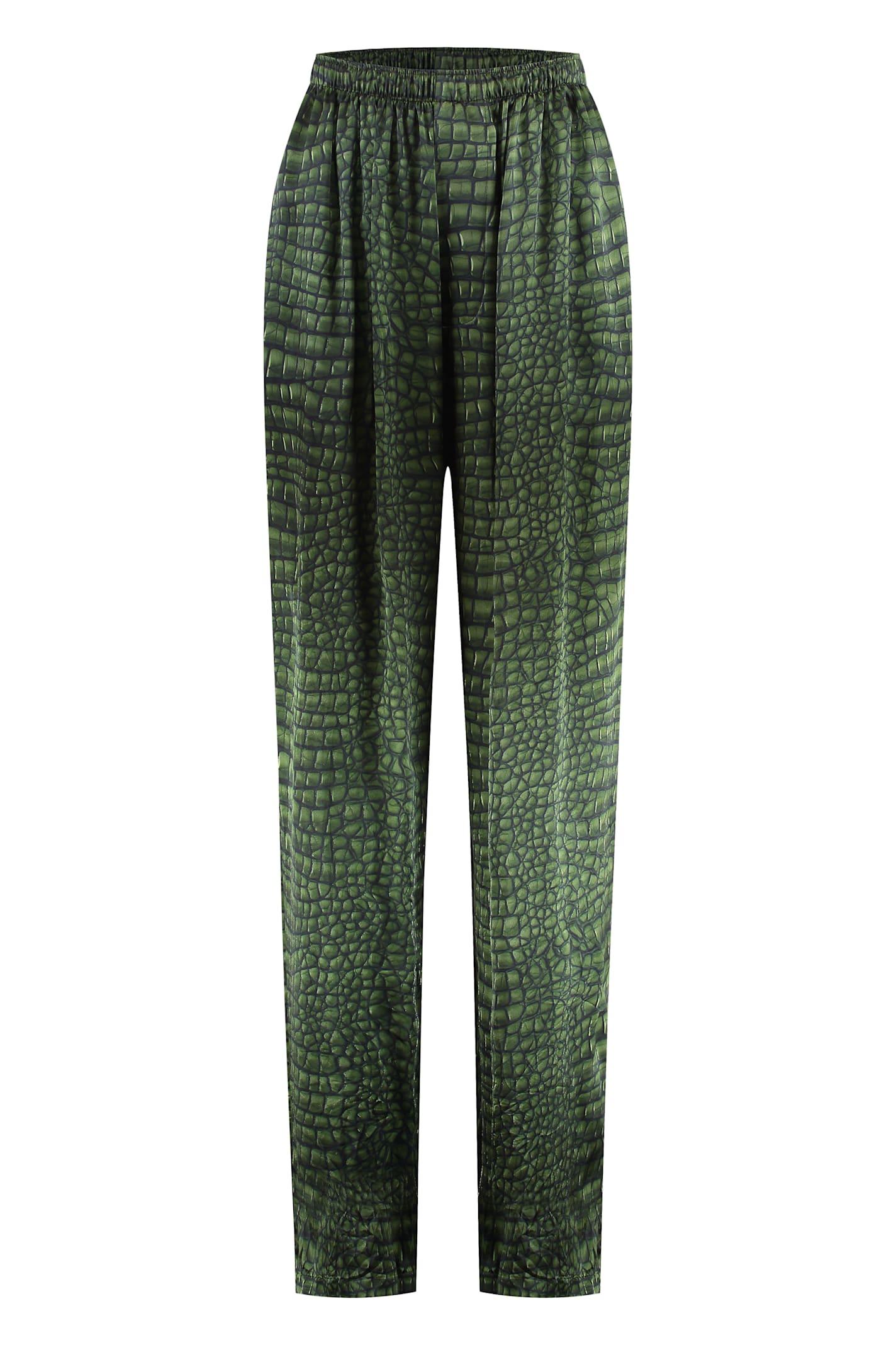 Balenciaga Women's Printed Silk Pajama Pants