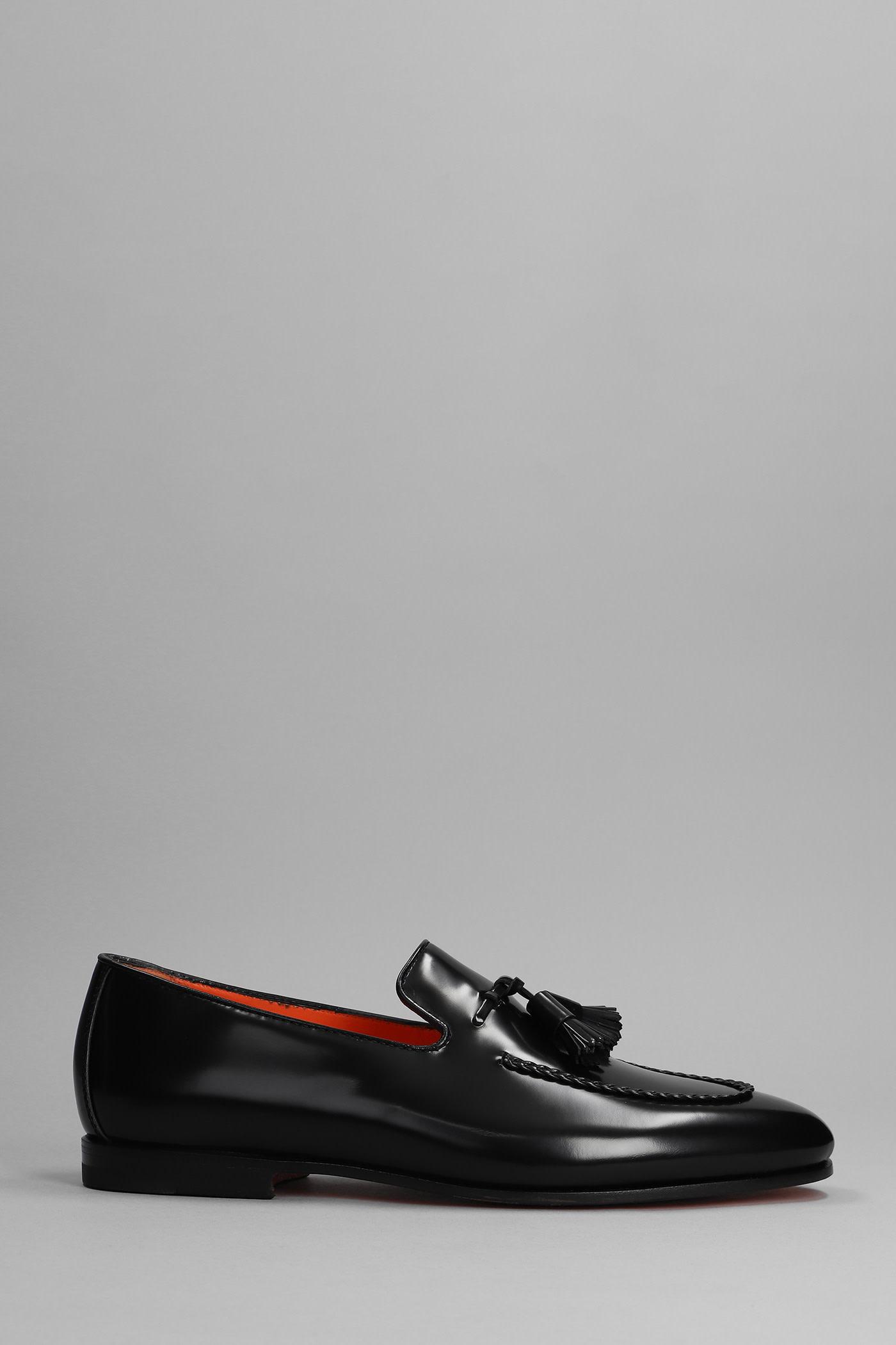 Santoni Nappa Leather Moccasins