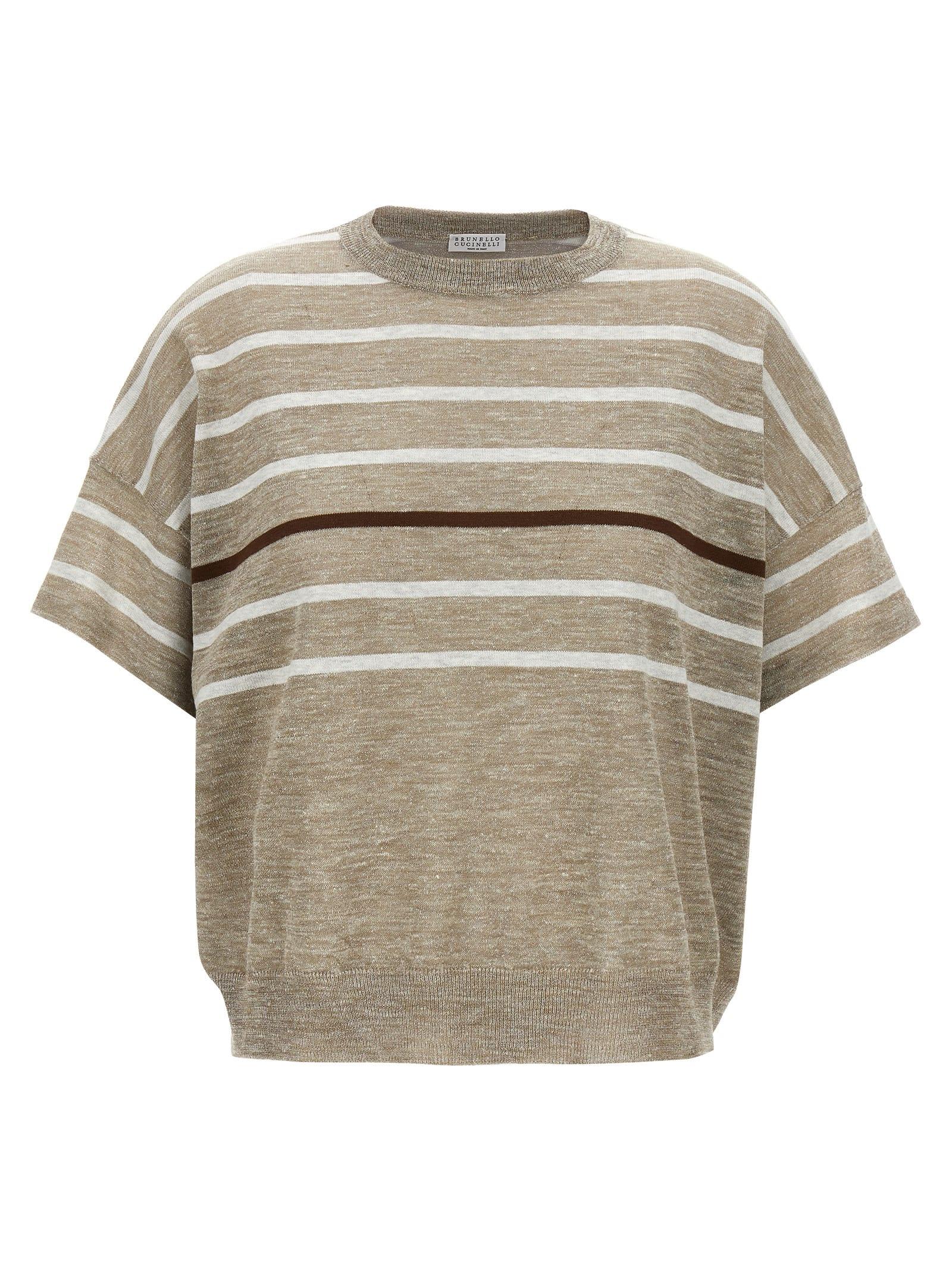 Brunello Cucinelli Lurex Stripes Sweater