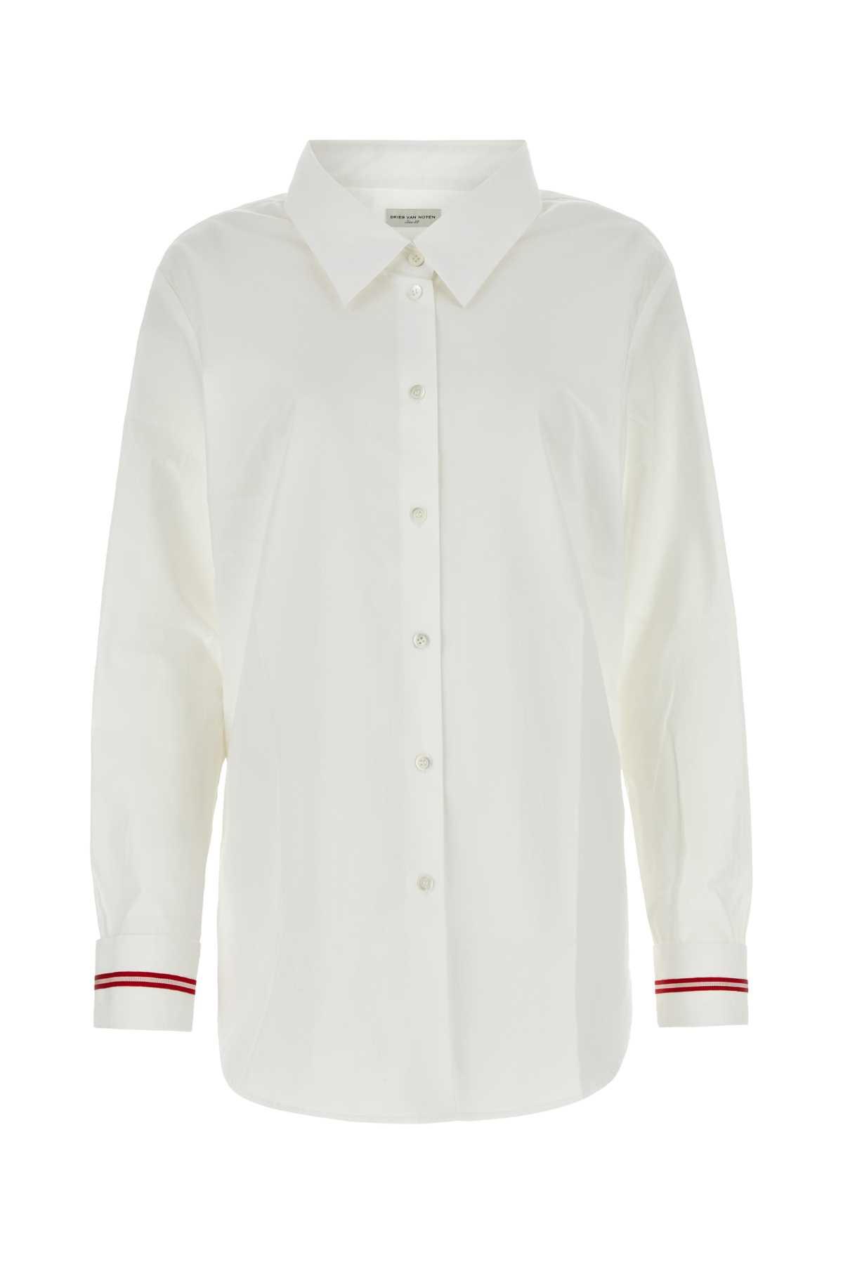 Dries Van Noten White Poplin Shirt