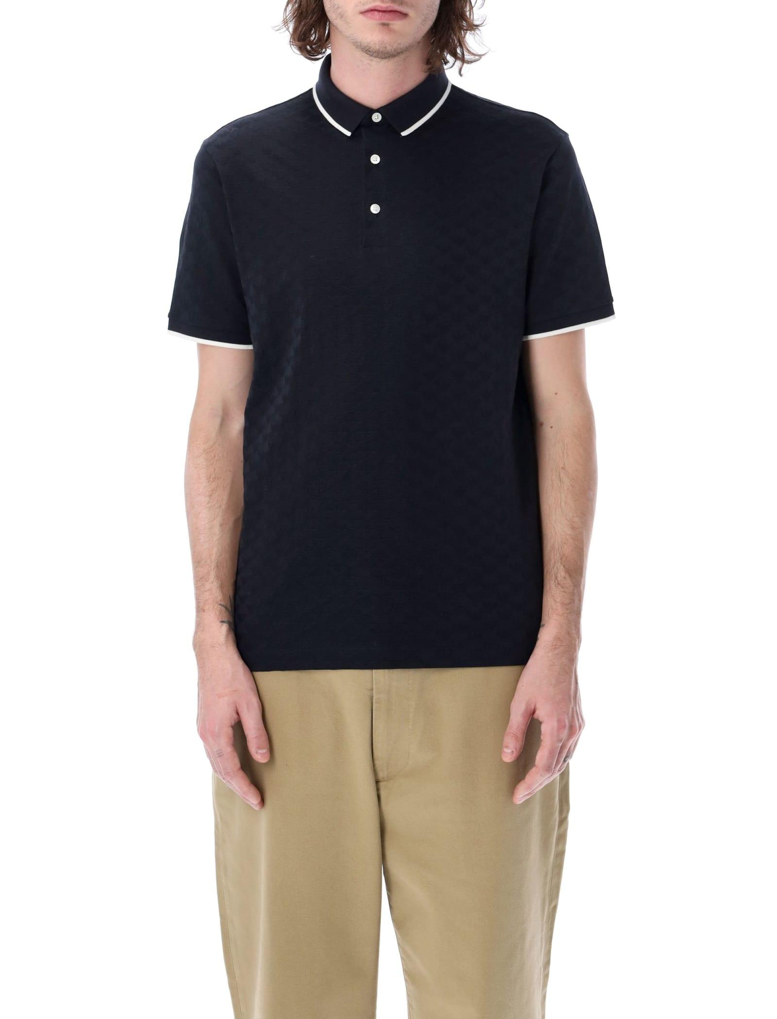 Emporio Armani Jacquard Eagle Polo Shirt