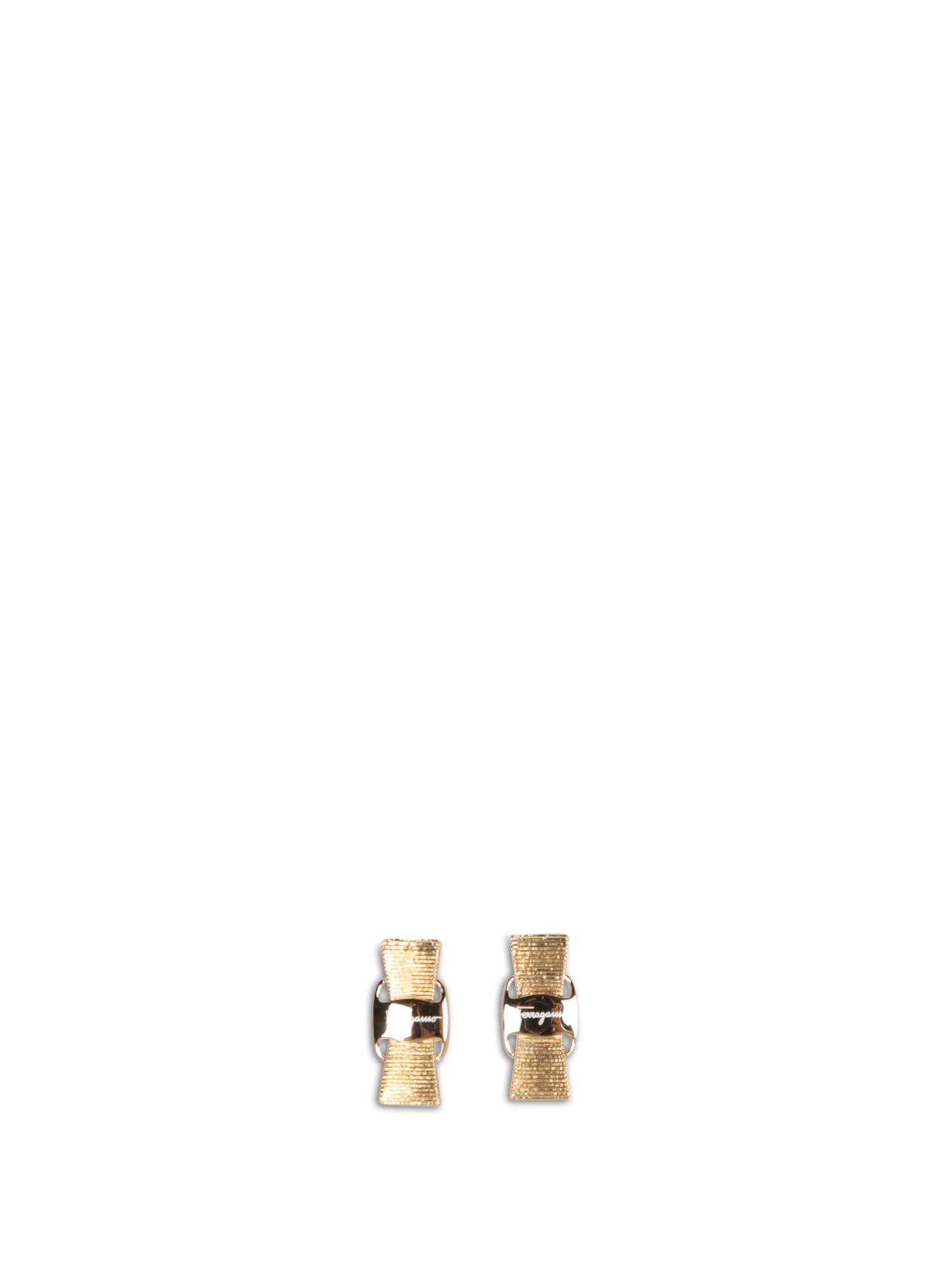Ferragamo Vara Bow Gold Earrings