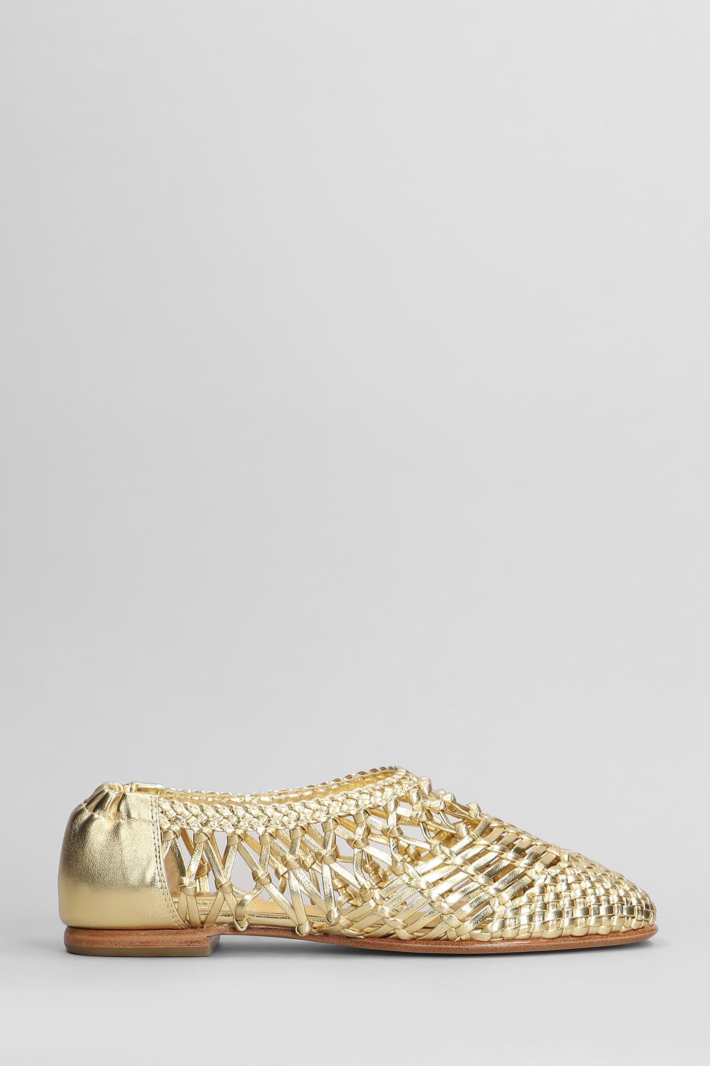 Simkhai Eden Ballet Flats In Gold Leather