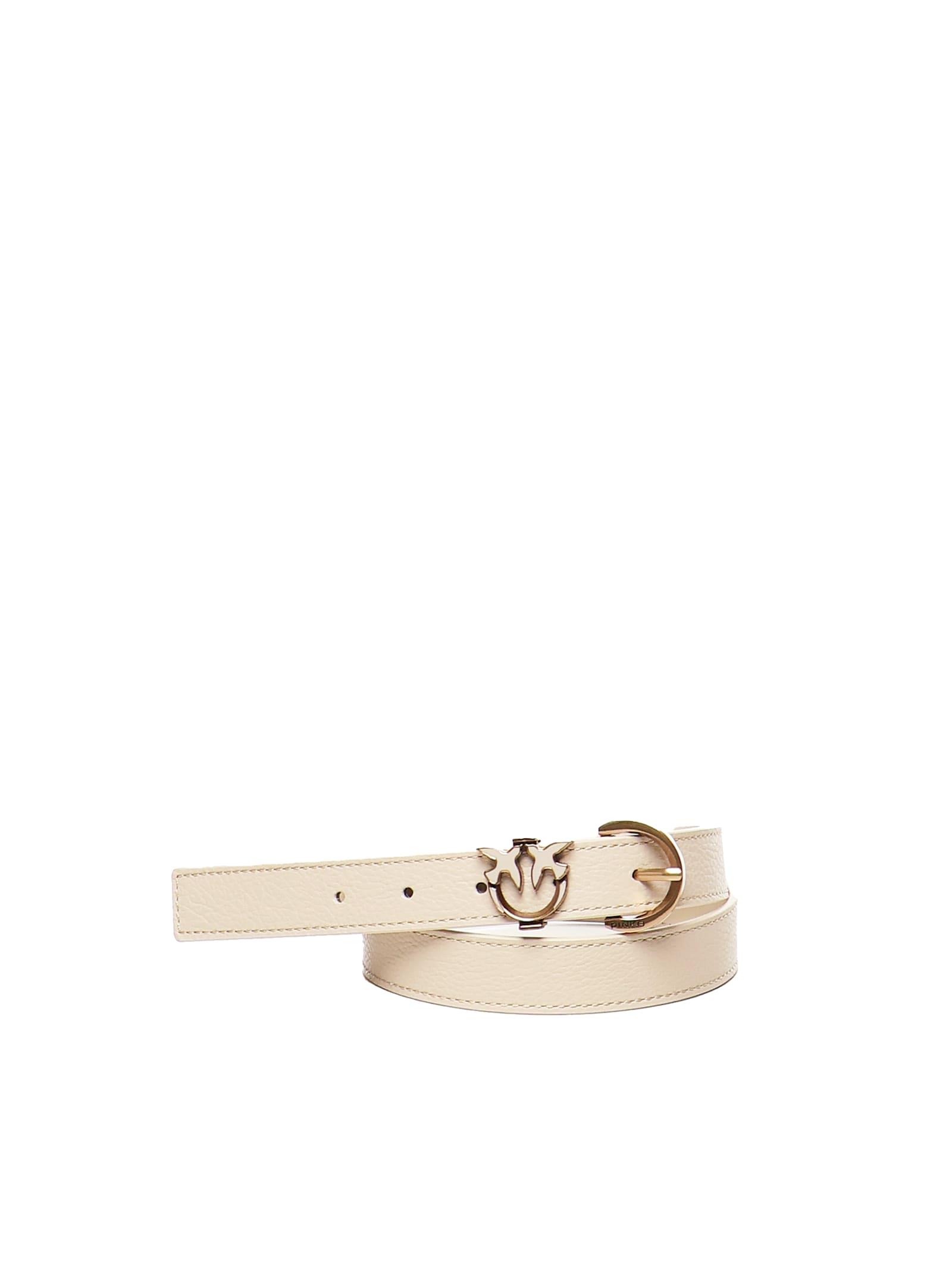 Pinko Leather Belt With Logo