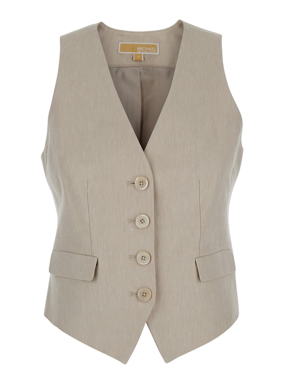 MICHAEL Michael Kors Vest With Flap Pockets Jacket