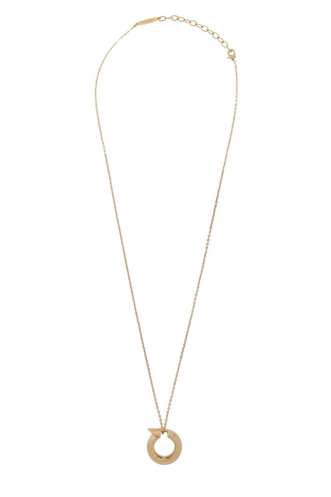 Ferragamo Asymmetric Gancini Pendant Necklace