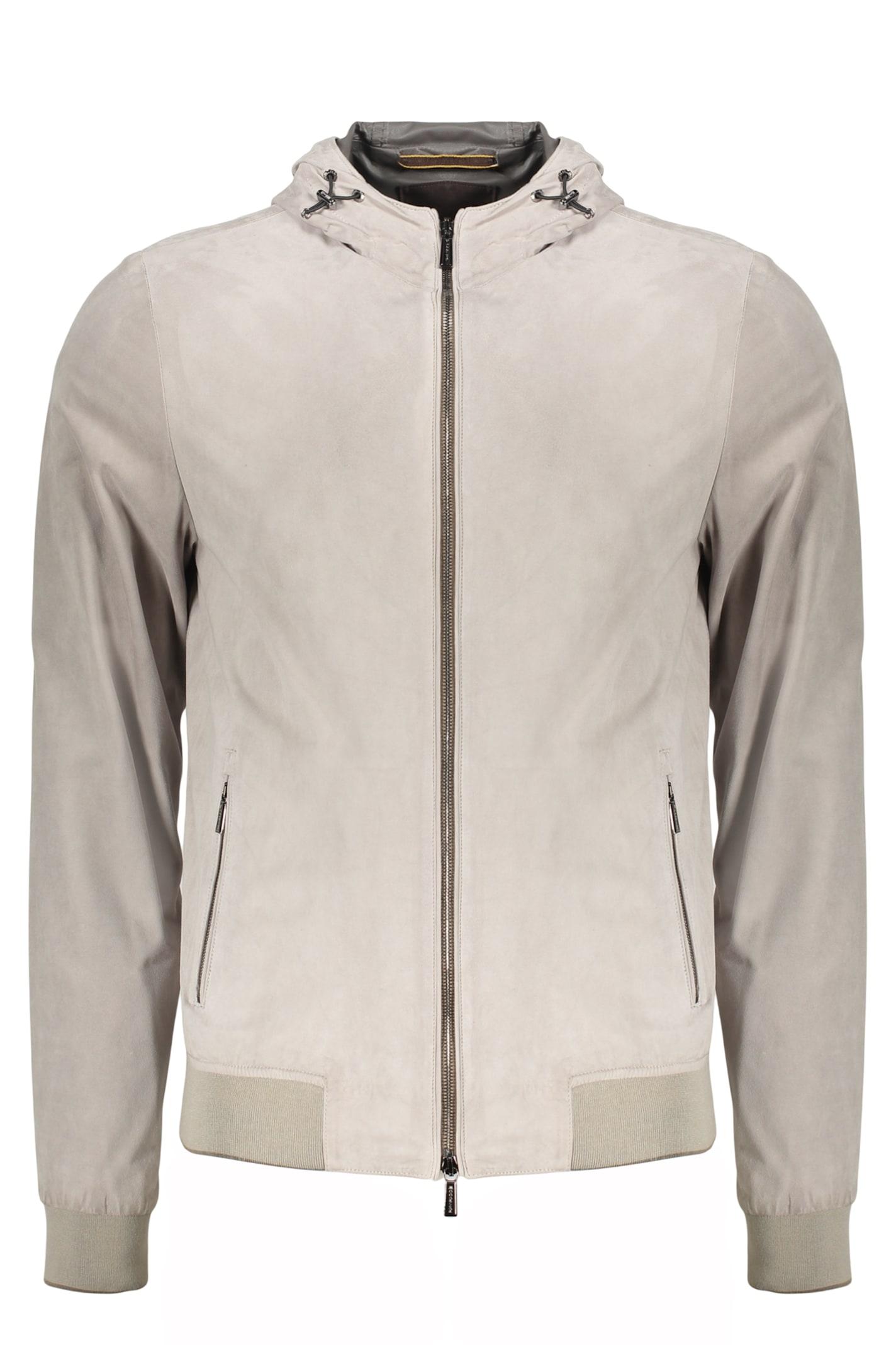 Moorer Leather Bomber Jacket