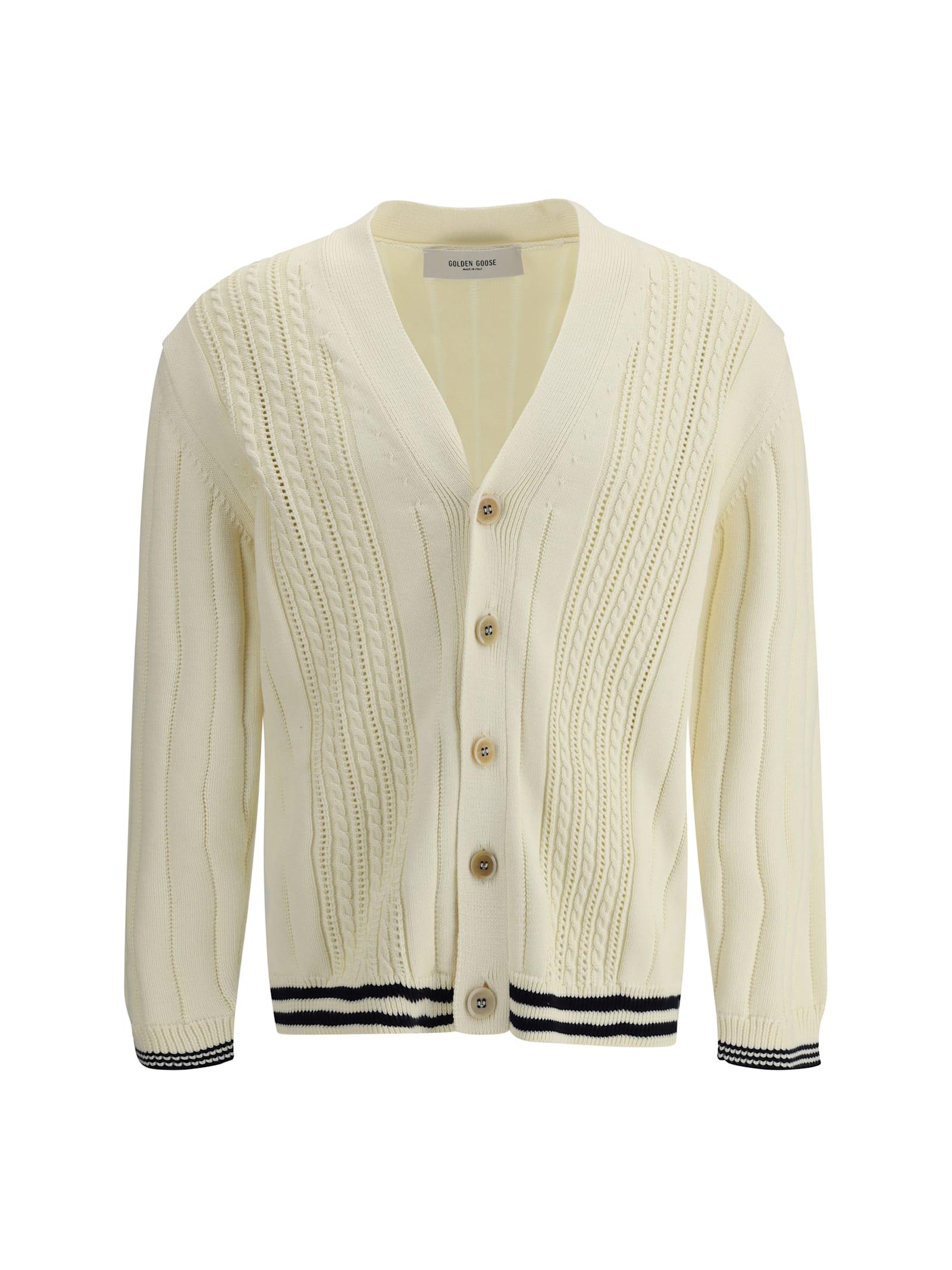 Golden Goose Golden Braided Cardigan in Nude & Neutrals