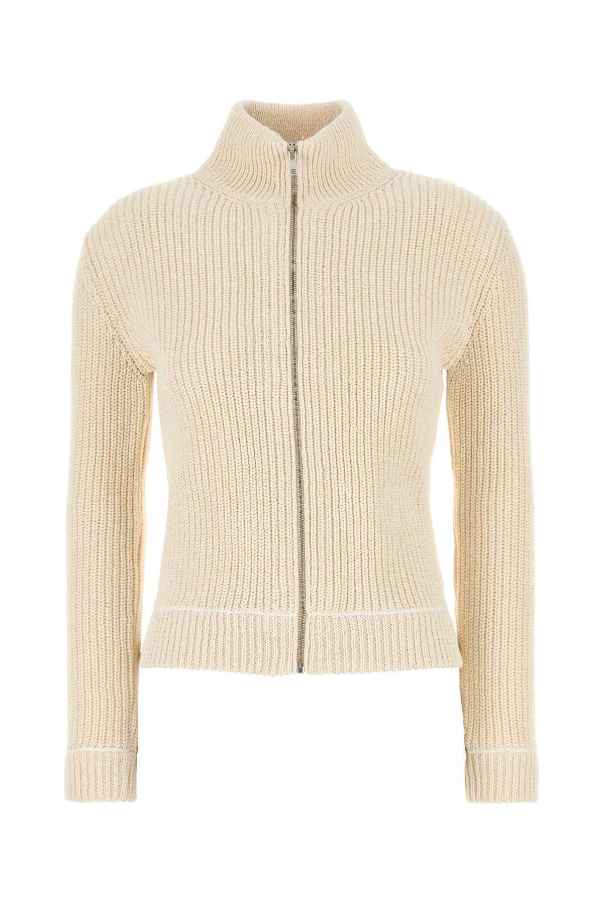 MM6 MAISON MARGIELA Ivory Cotton Blend Cardigan