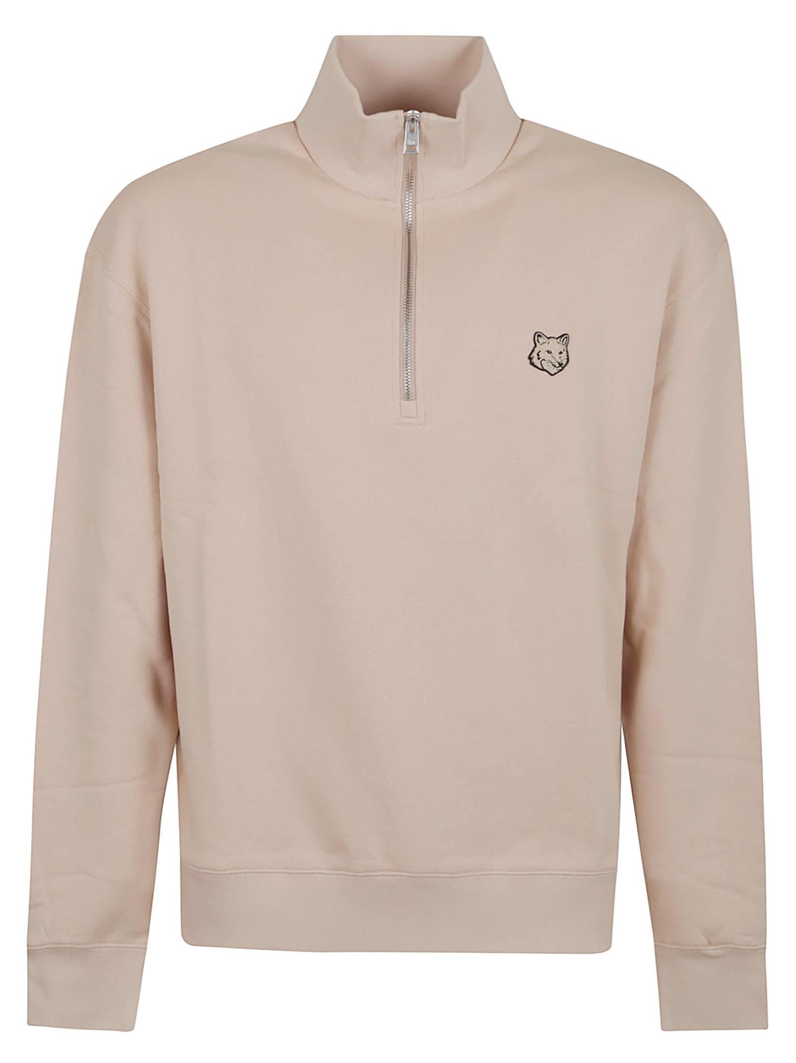 MAISON KITSUNÉ Bold Fox Head Patch Comfort Half Zipped Sweatshirt