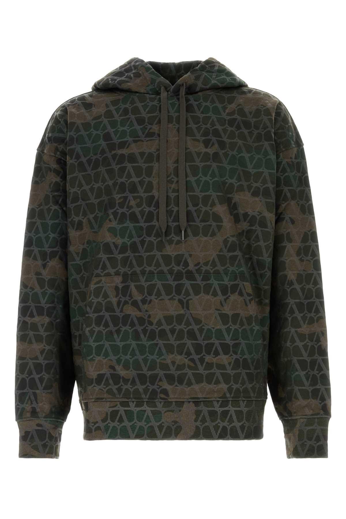 Valentino Garavani Printed Cotton Blend Sweatshirt
