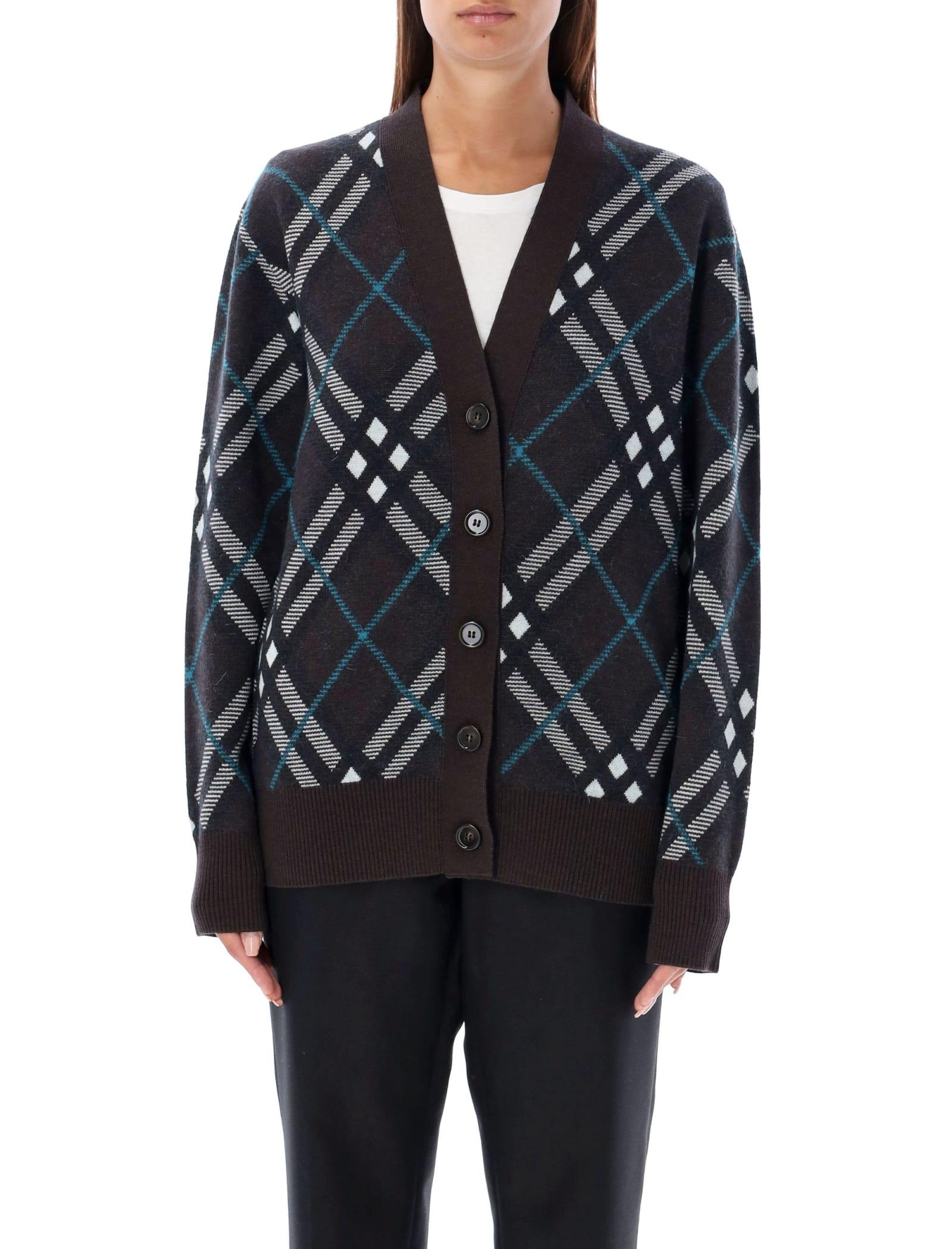 Burberry Checked Cardigan