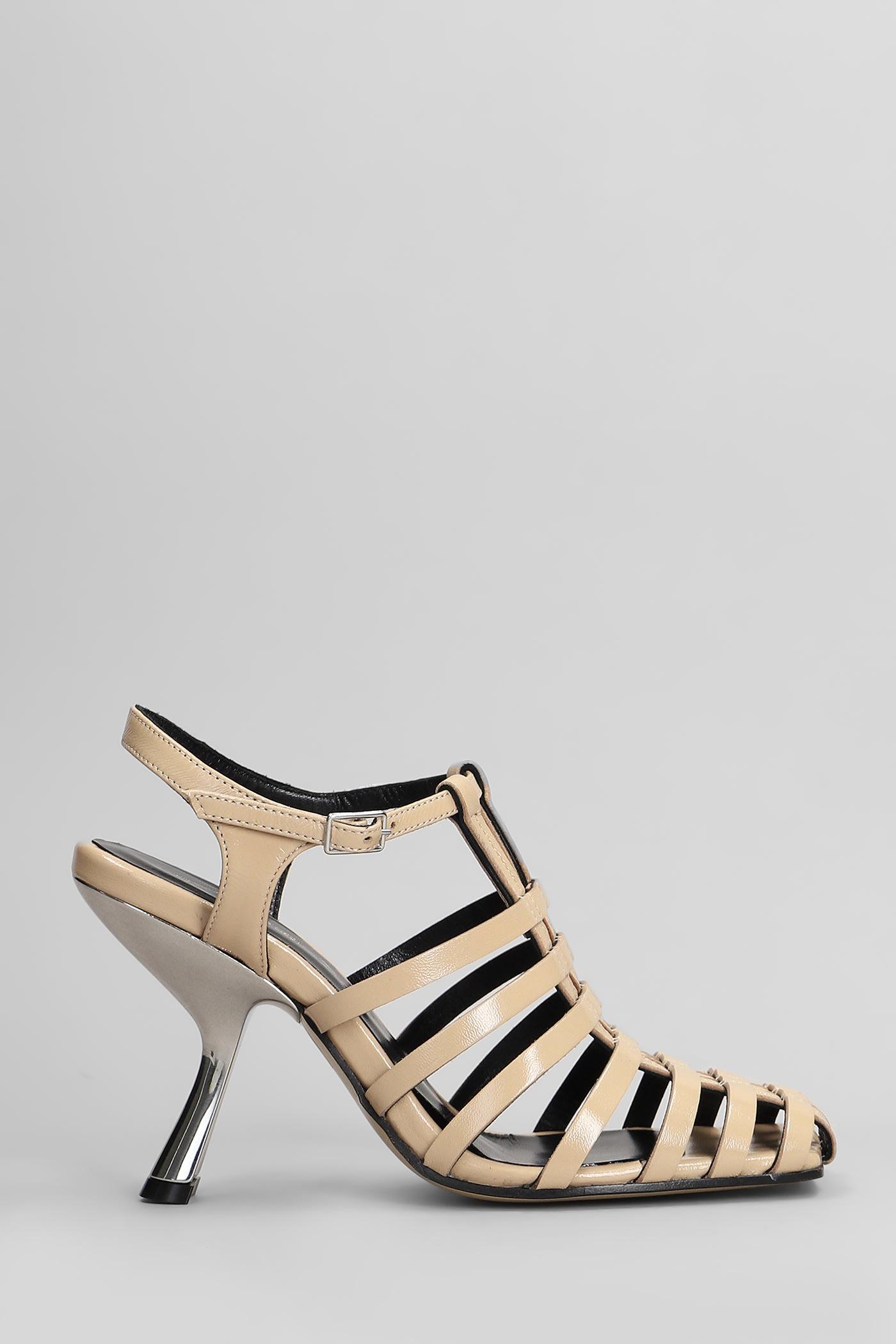 Alchimia Sandals in Powder and Black Leather