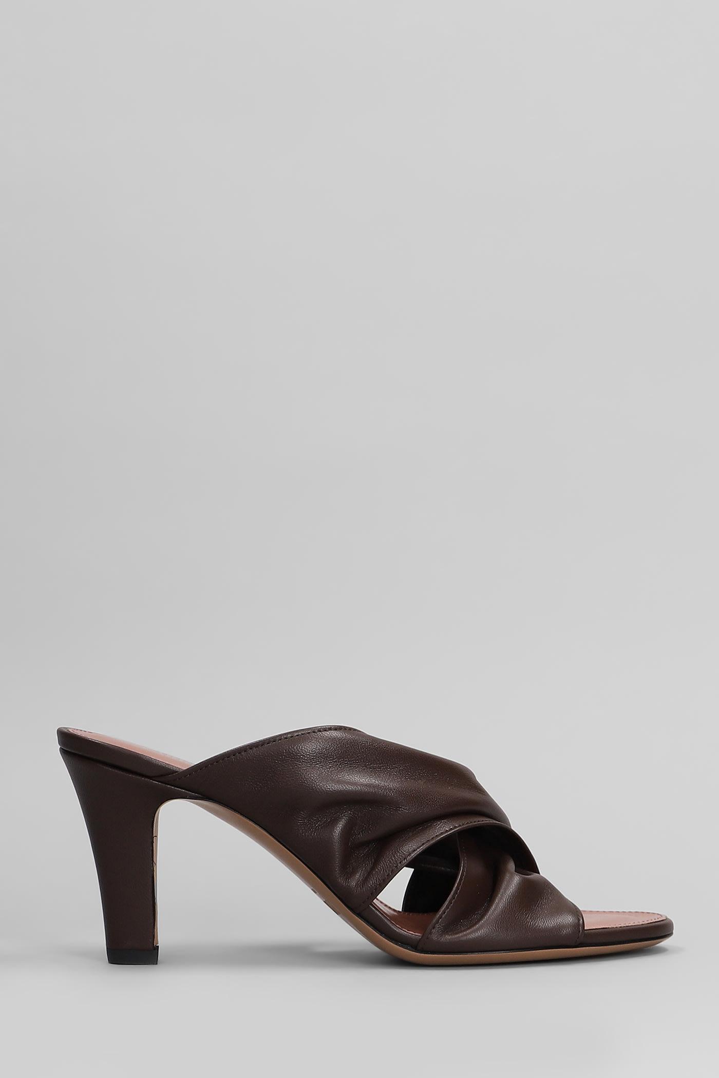 Paris Texas Maria Mule Slipper-Mule in Brown Leather