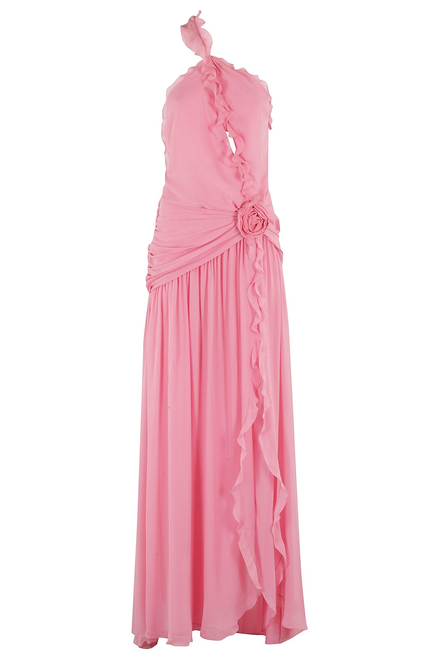 Blumarine Pink Silk Dress