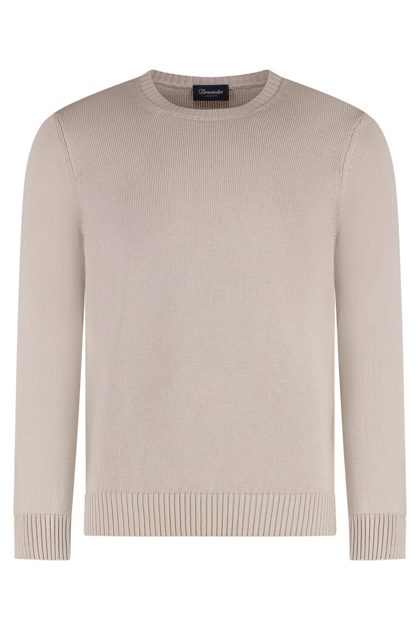 Drumohr Cotton Crew-neck Sweater
