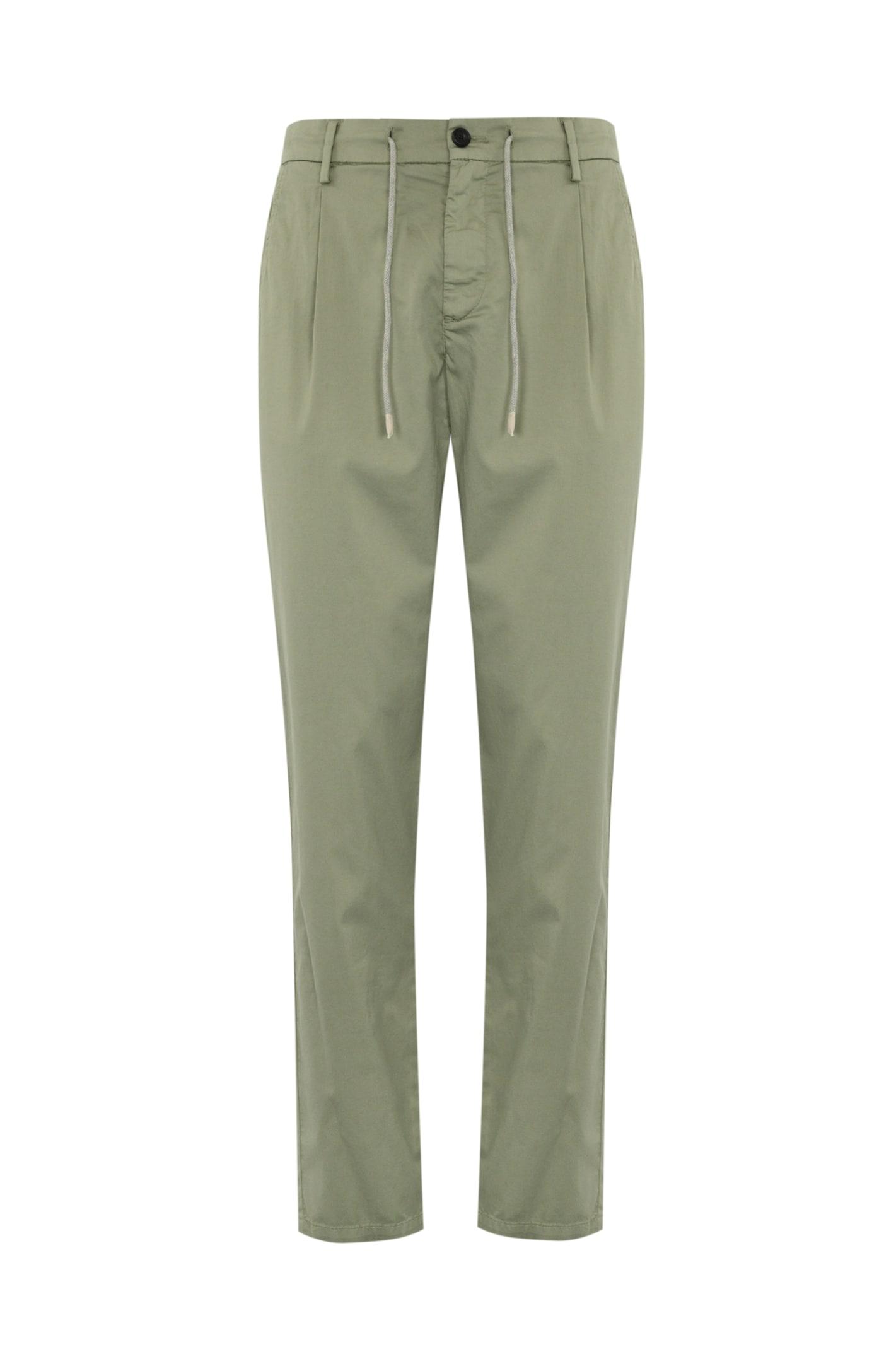 Eleventy Cotton Trousers With Drawstring