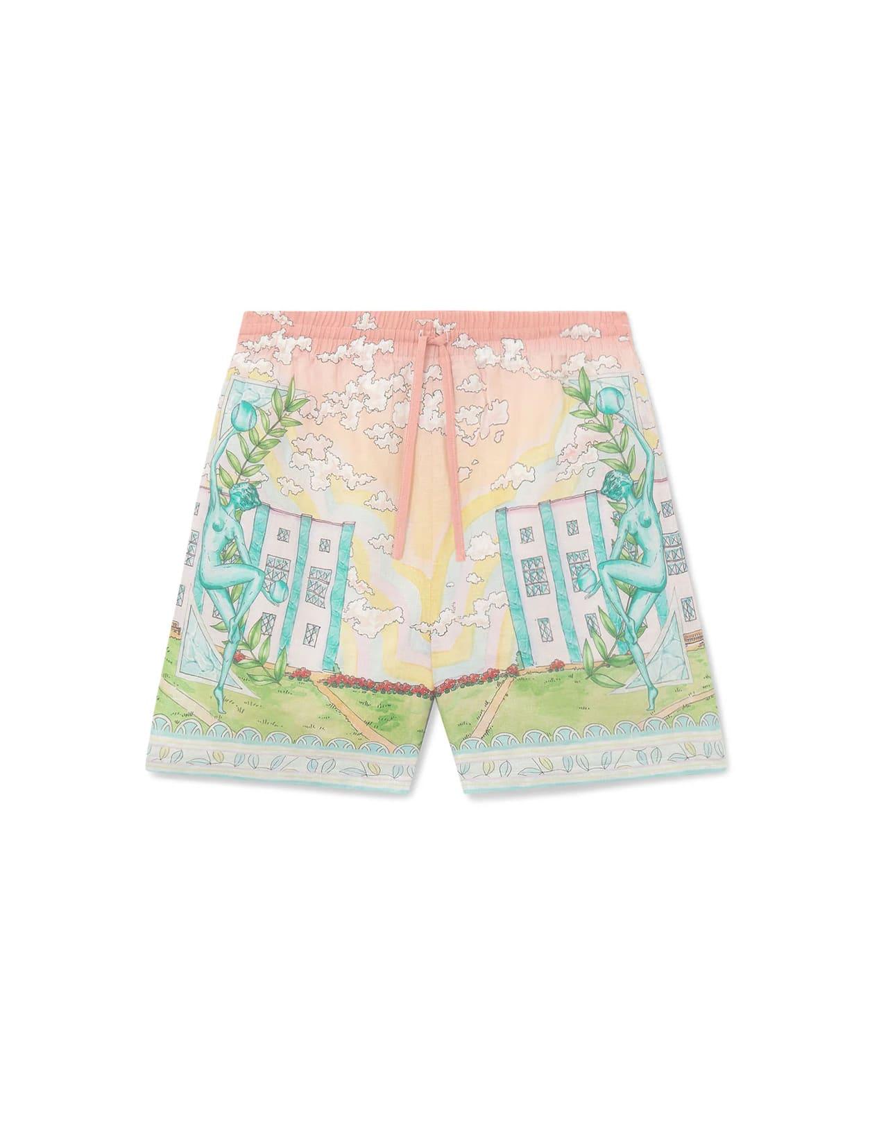 Casablanca Vase Linen Shorts