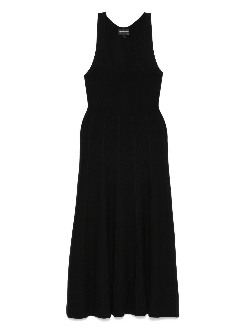 Emporio Armani Women's Midi Dress in Black