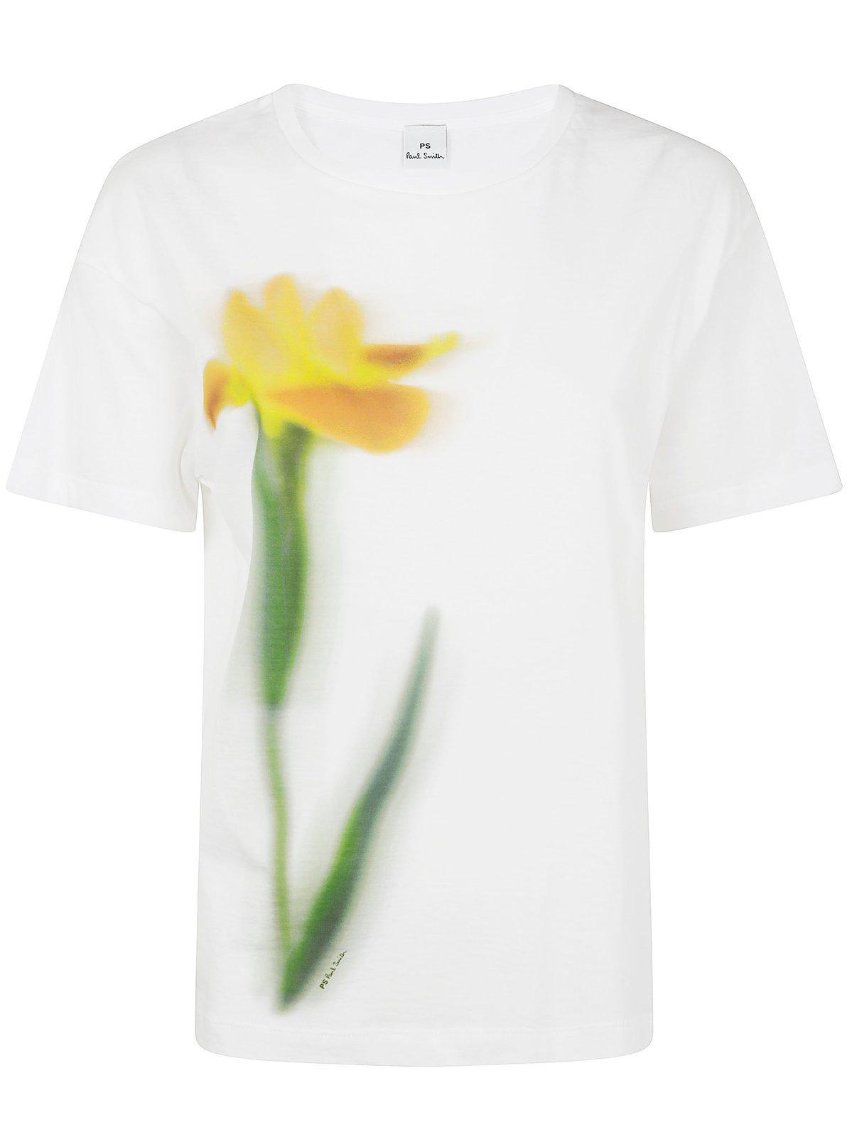 Paul Smith Floral Printed Crewneck T-shirt