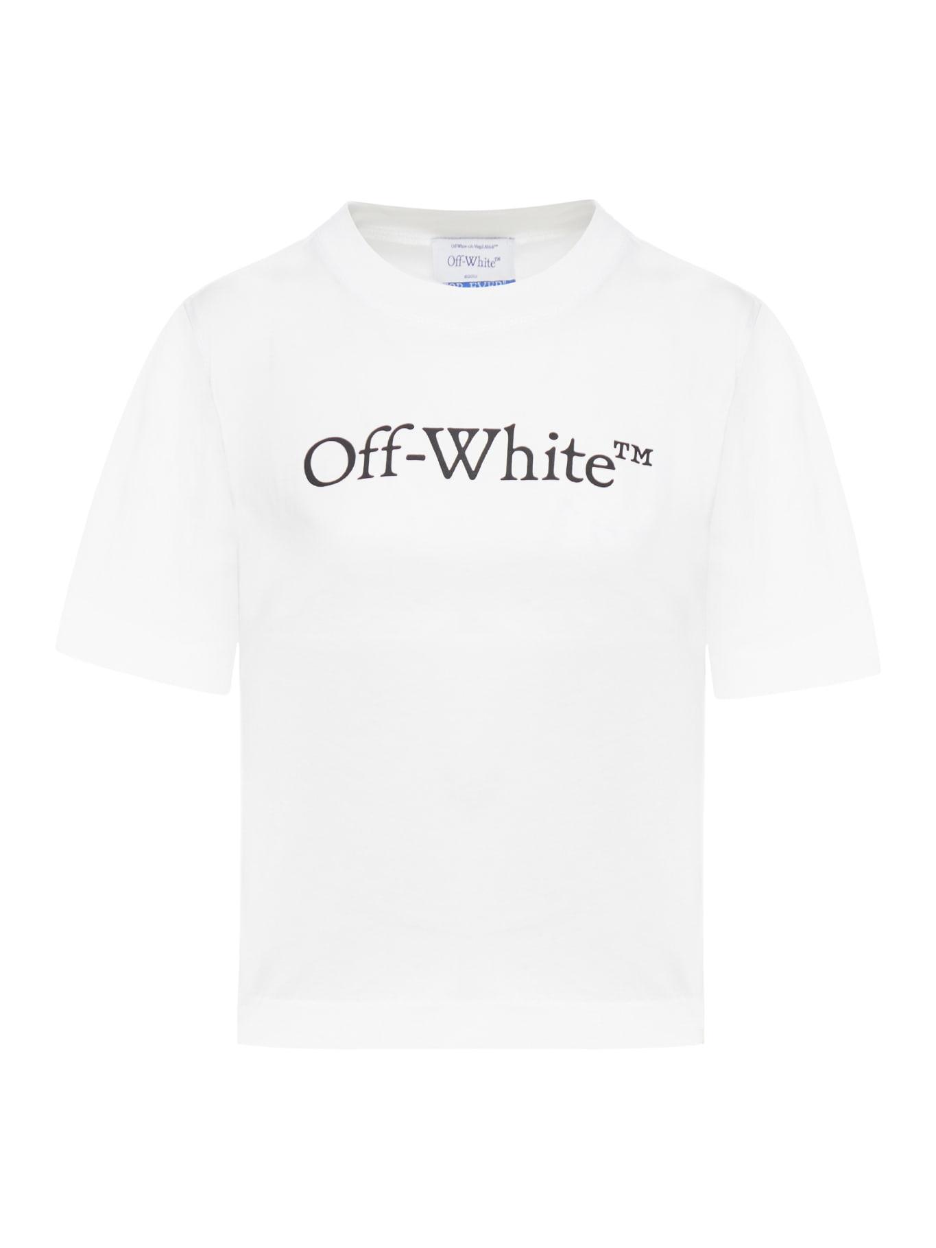 Off-White Women's Big Logo Bookish Crop Tee
