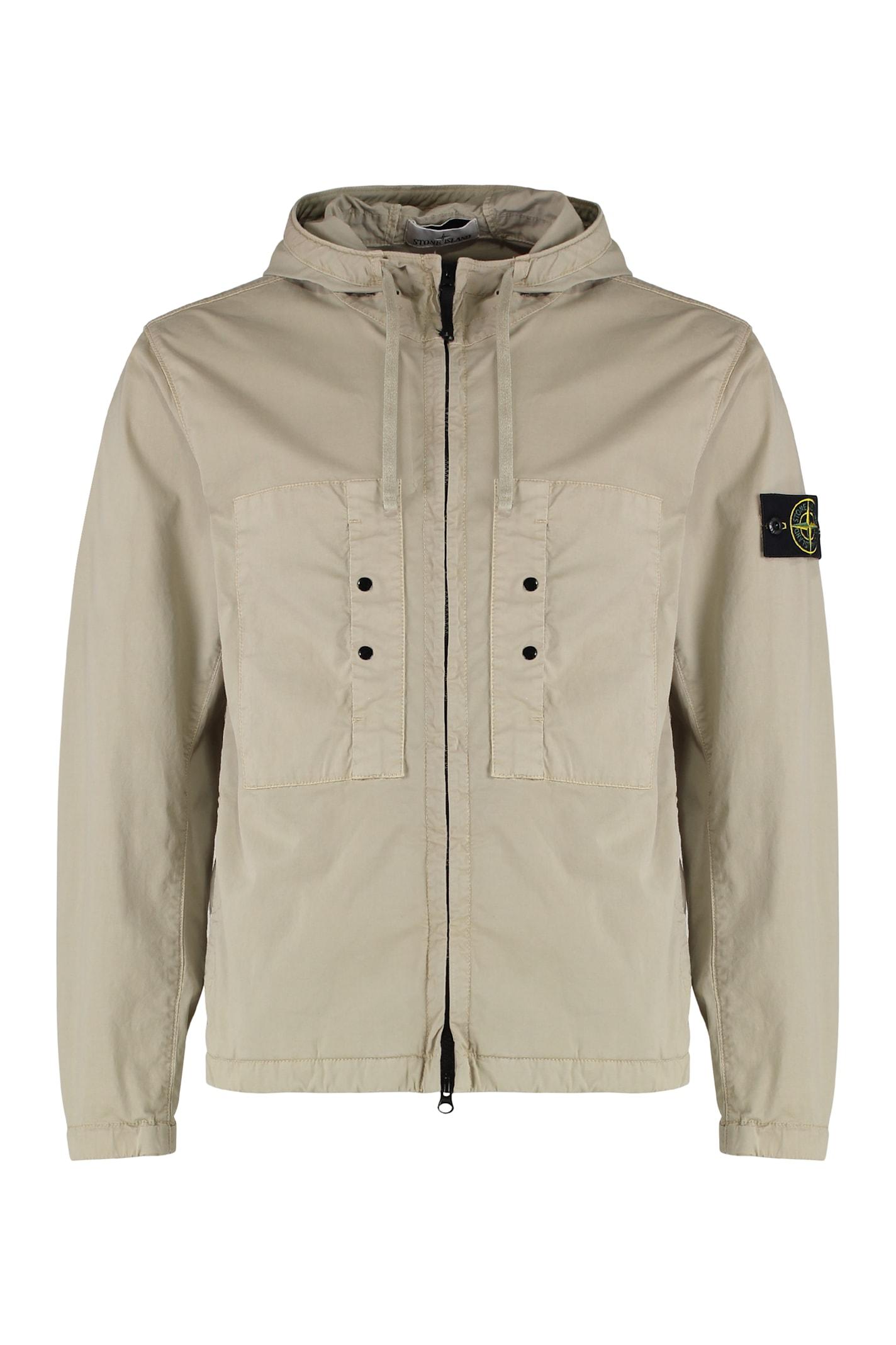Stone Island Hooded Cotton Jacket