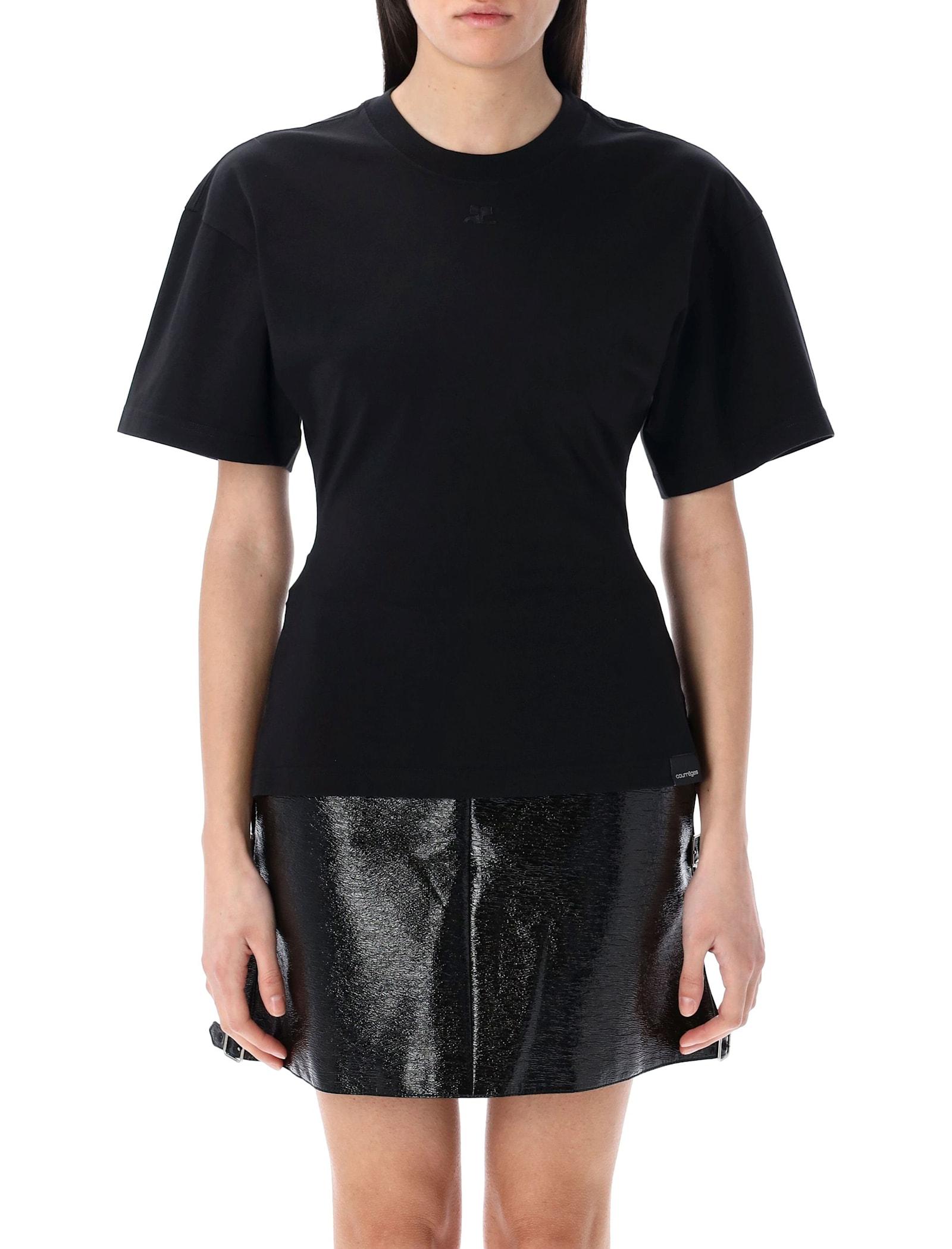 Courrèges Women's Fitted T-Shirt in Black