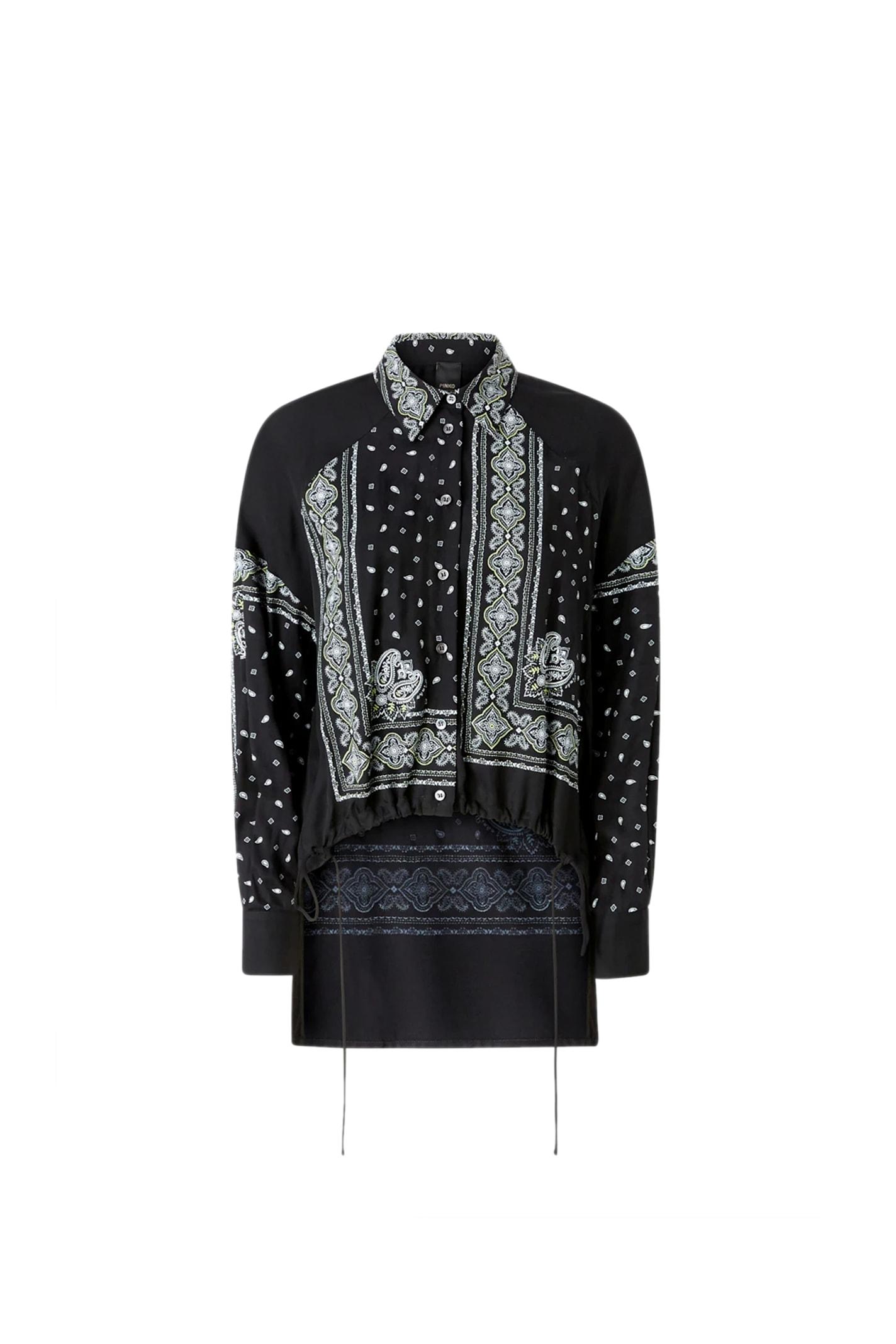 PINKO Shirt With Bandana Pattern In Viscose