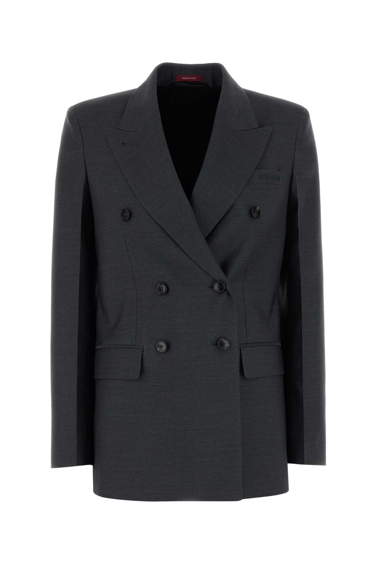 Gucci Women's Graphite Wool Blazer