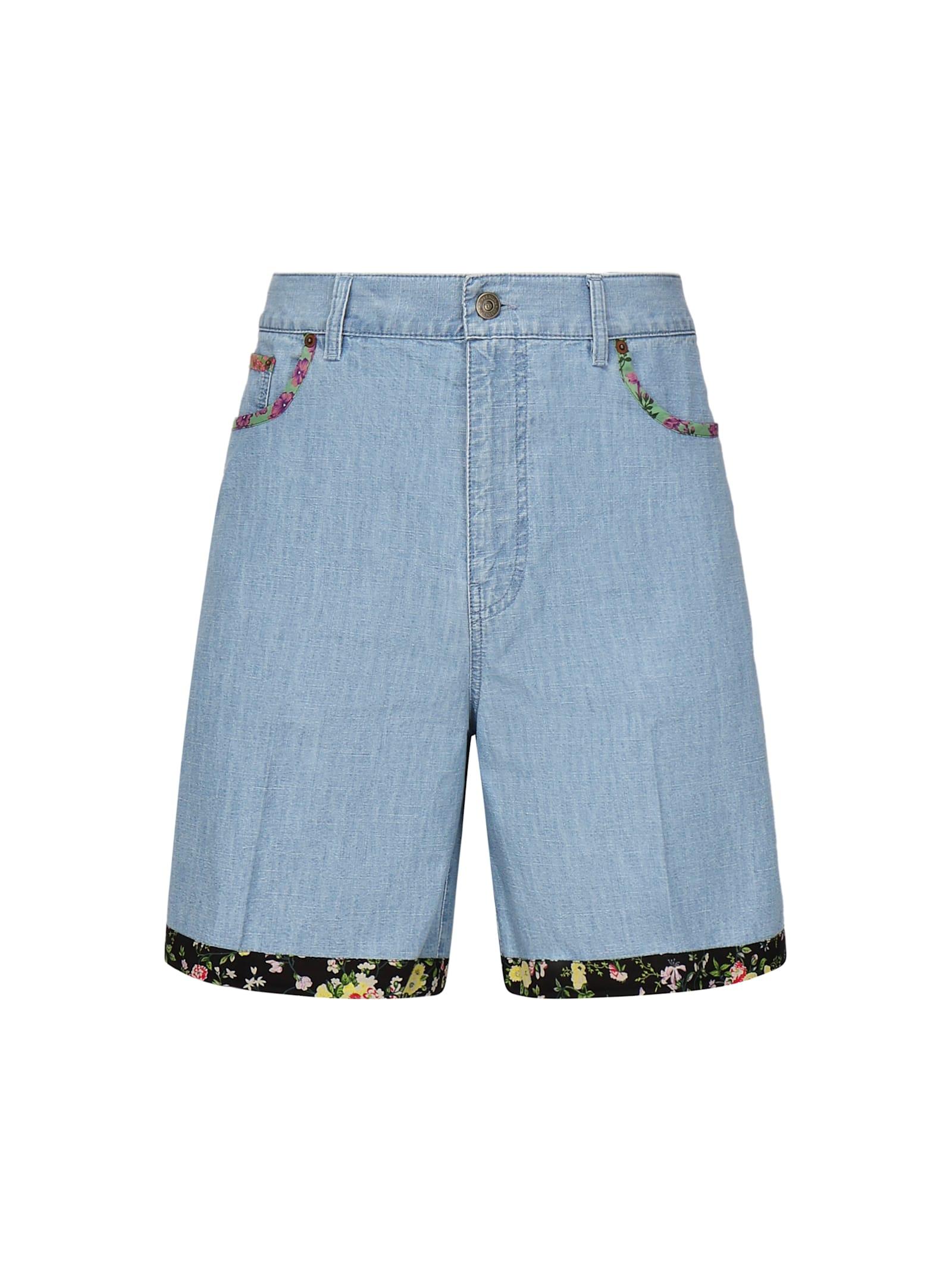 Valentino Garavani Light Blue Cotton Shorts