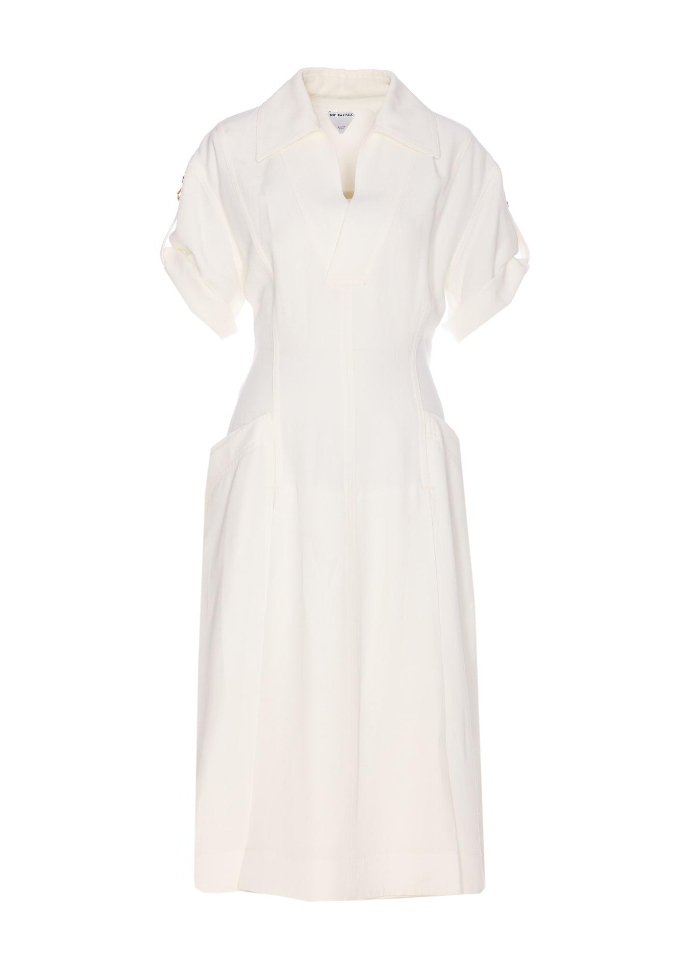 Bottega Veneta Viscose And Linen Dress