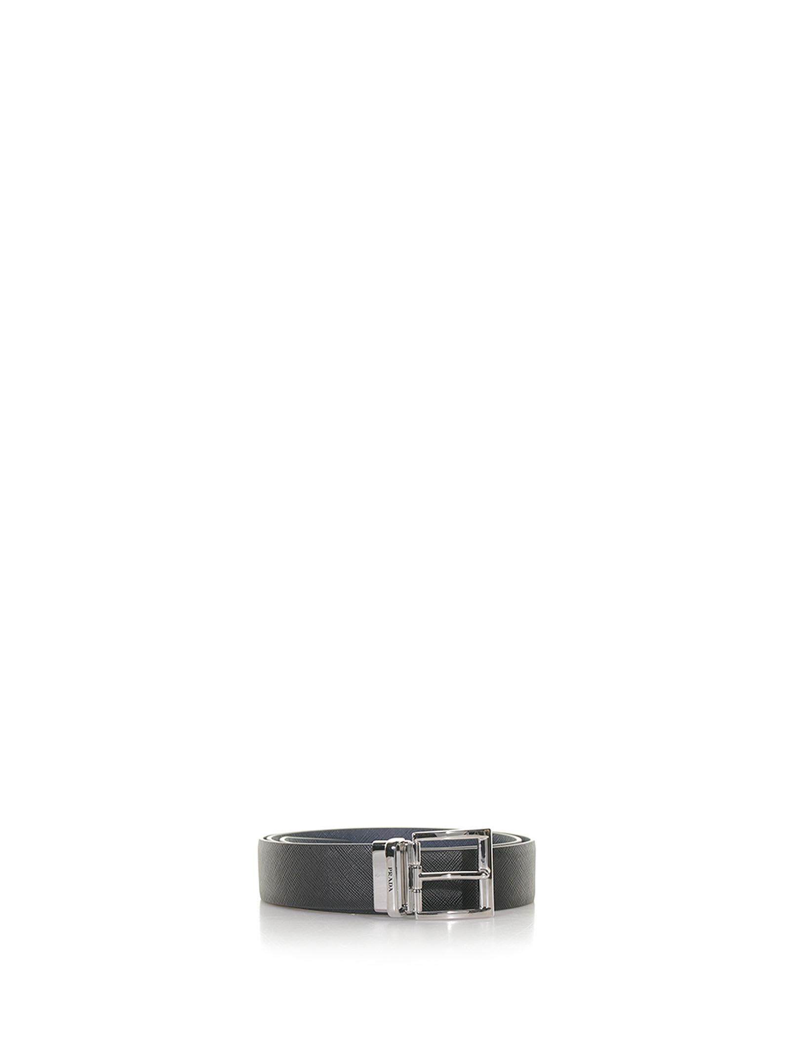 Prada Reversible Belt In Saffiano Leather